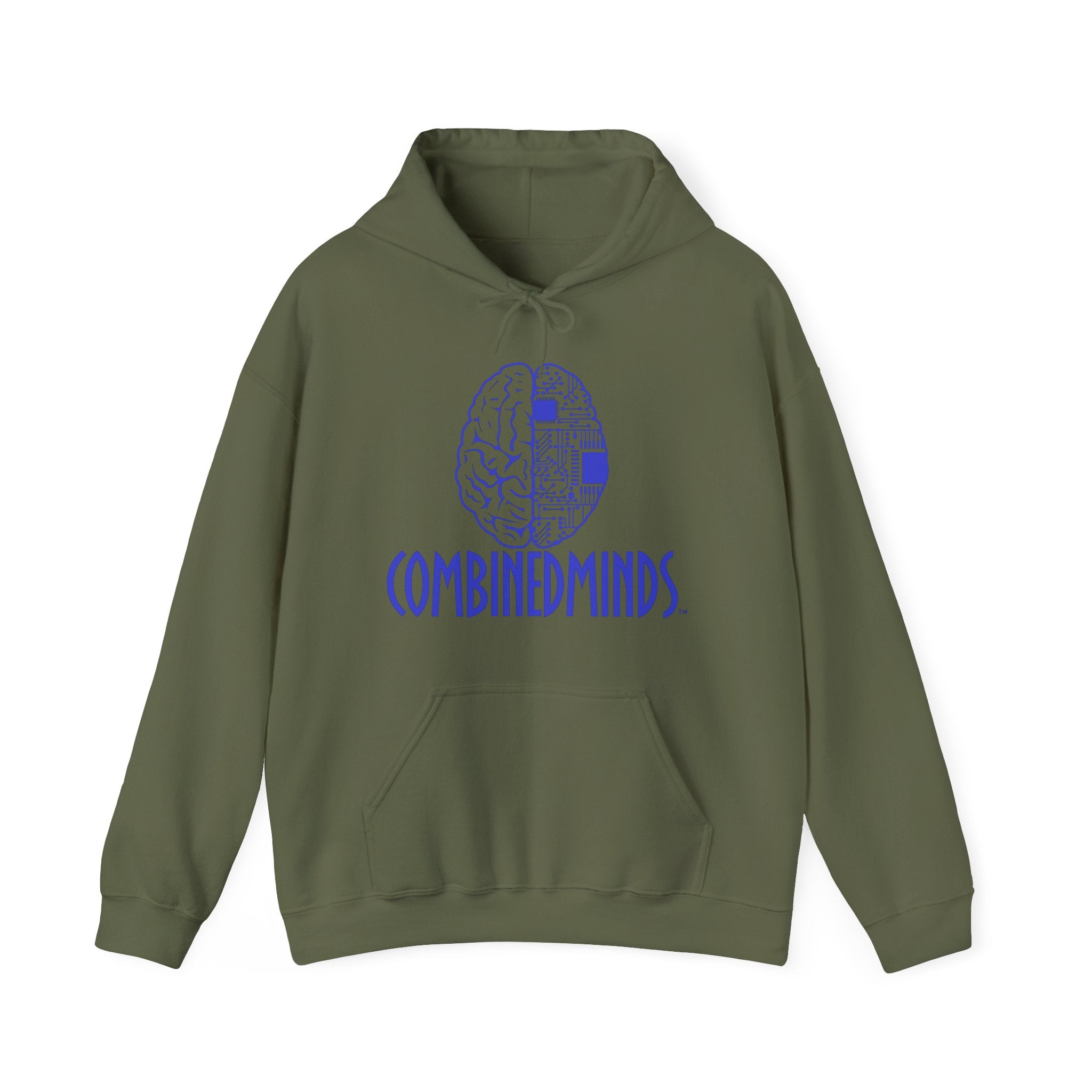 CombinedMinds Unisex Heavy Blend Hooded Sweatshirt-Royal Logo