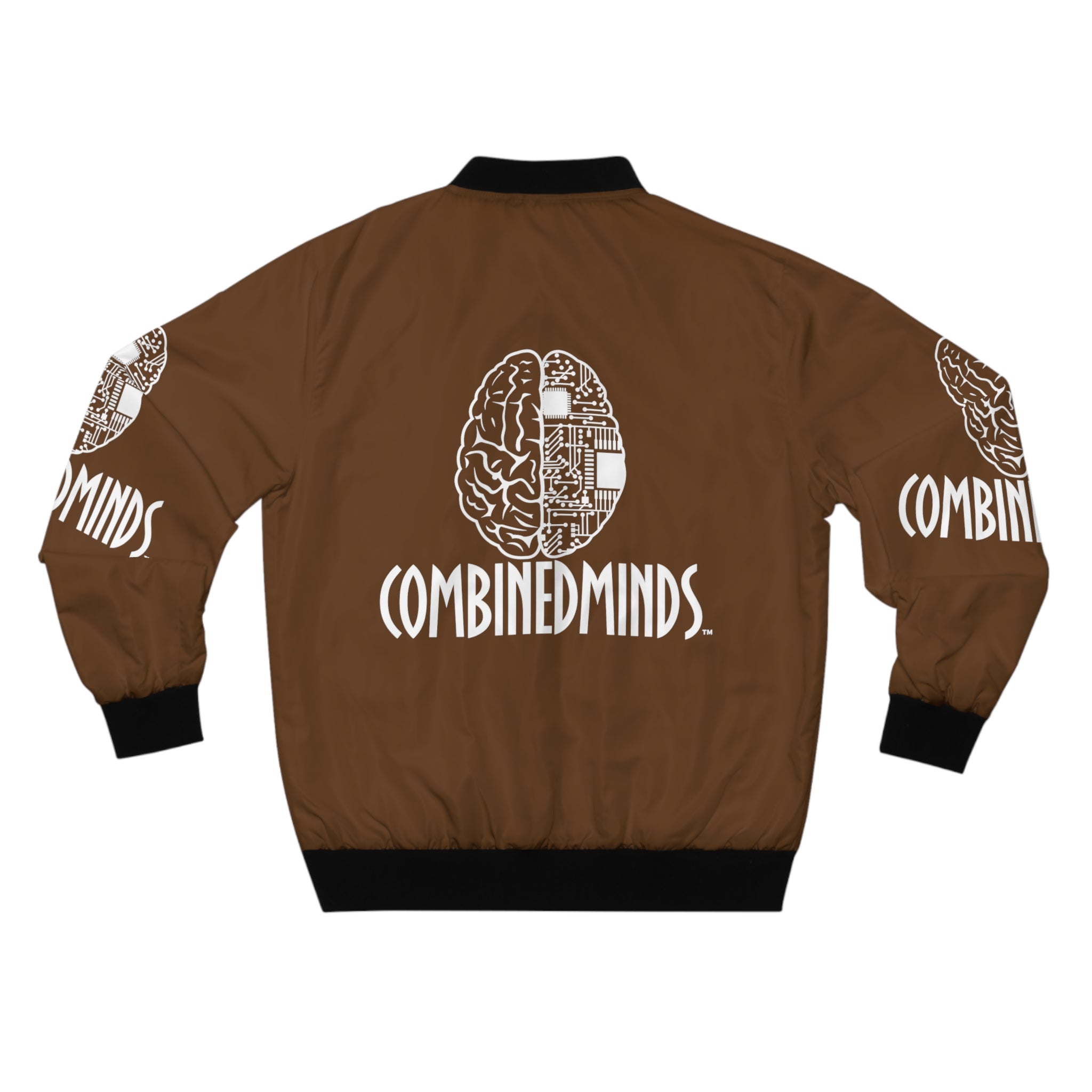 CombinedMinds Bomber Jacket - Brown/White Logo