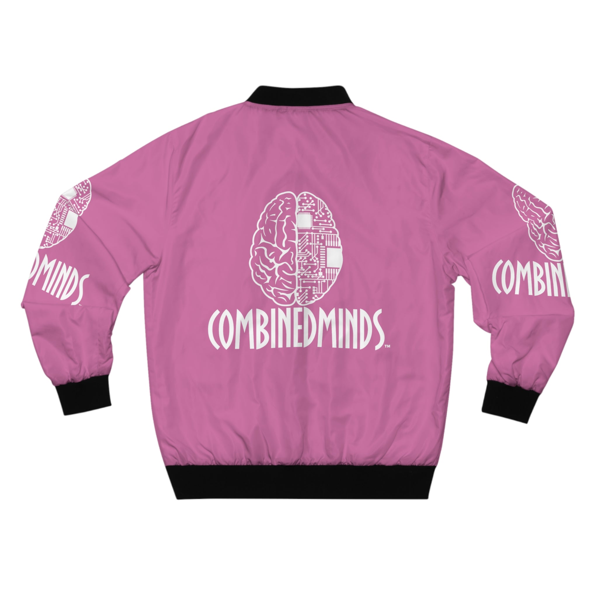 CombinedMinds Bomber Jacket - Light Pink/White Logo
