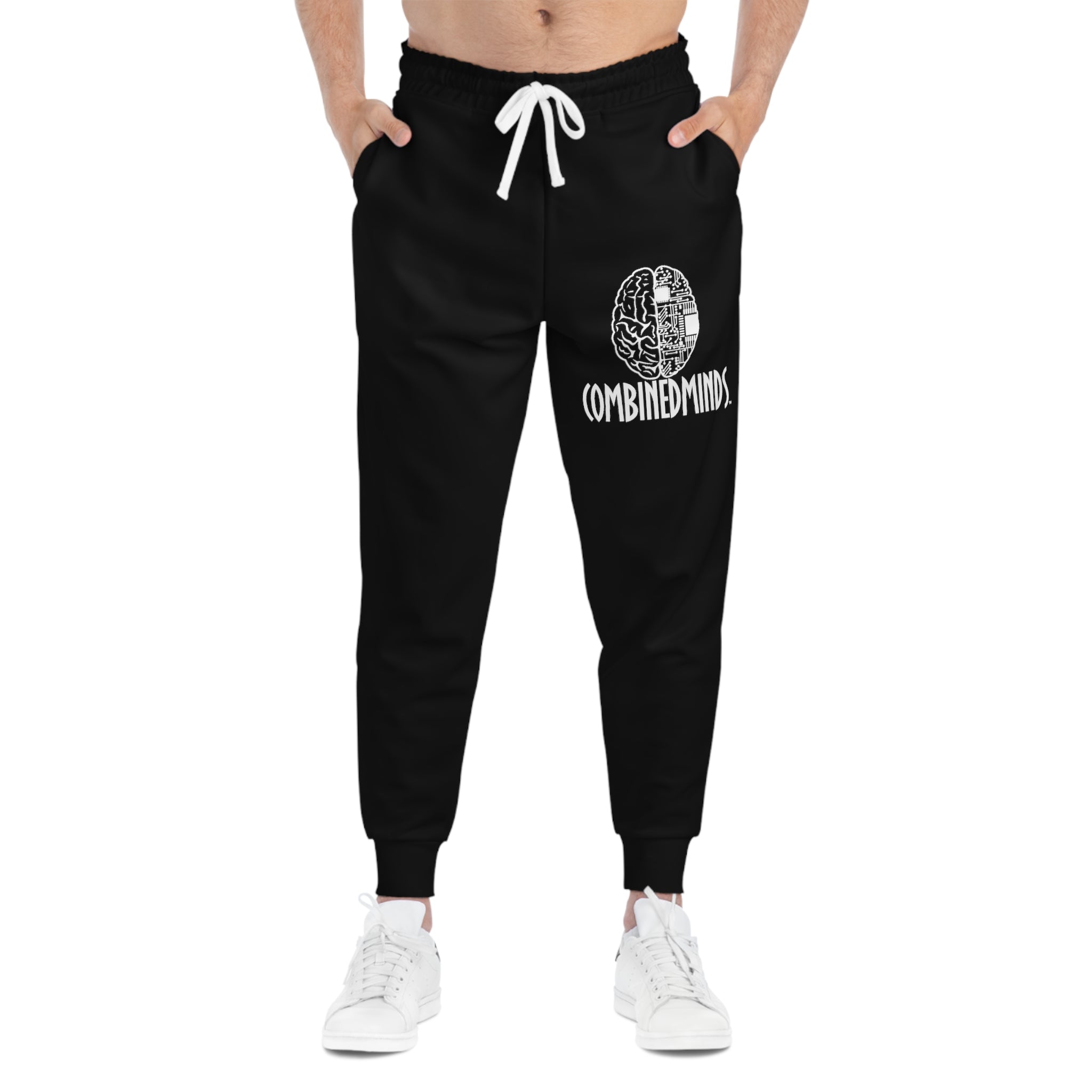 CombinedMinds Athletic Joggers Black/White Logo