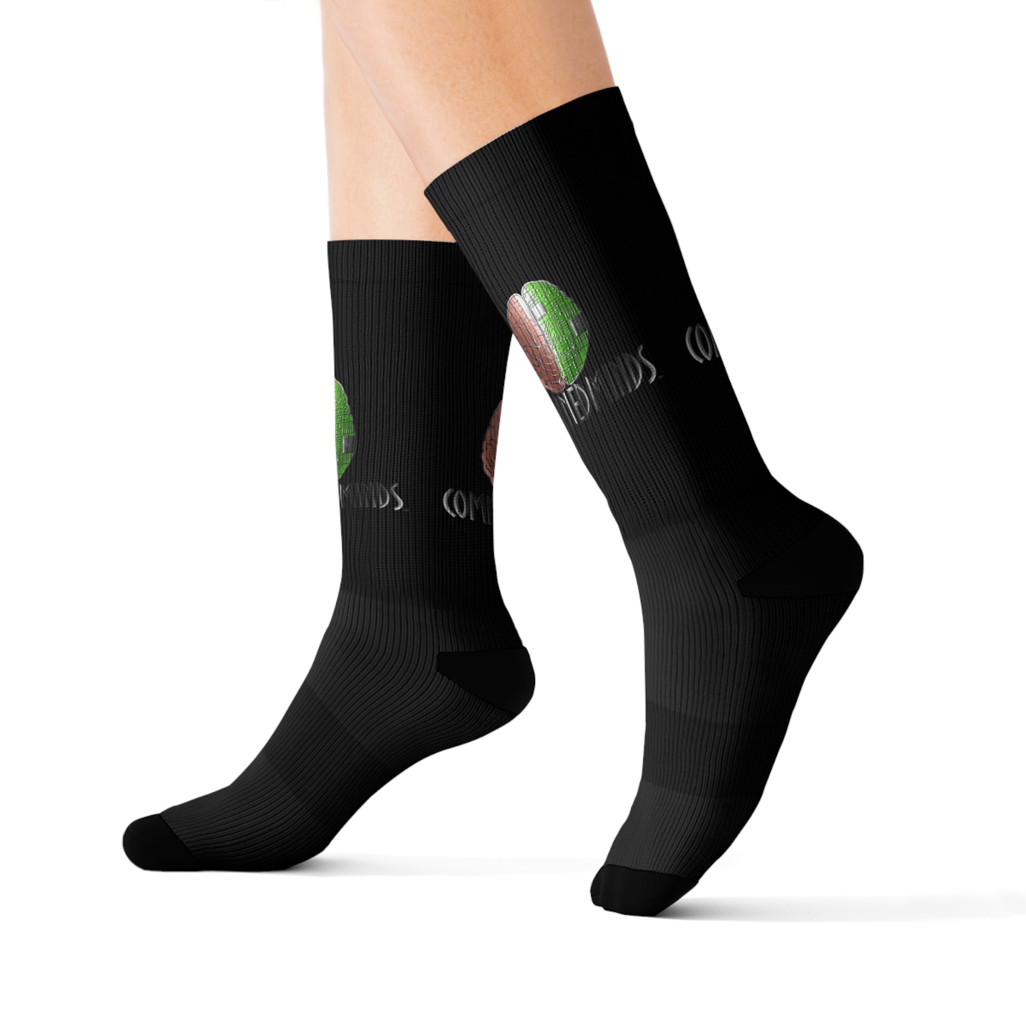 CombinedMinds Sublimation Socks - Black Color Logo