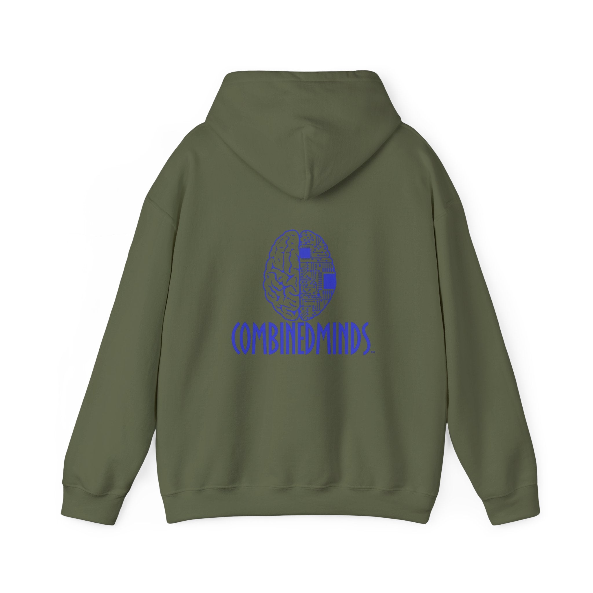CombinedMinds Unisex Heavy Blend Hooded Sweatshirt-Royal Logo