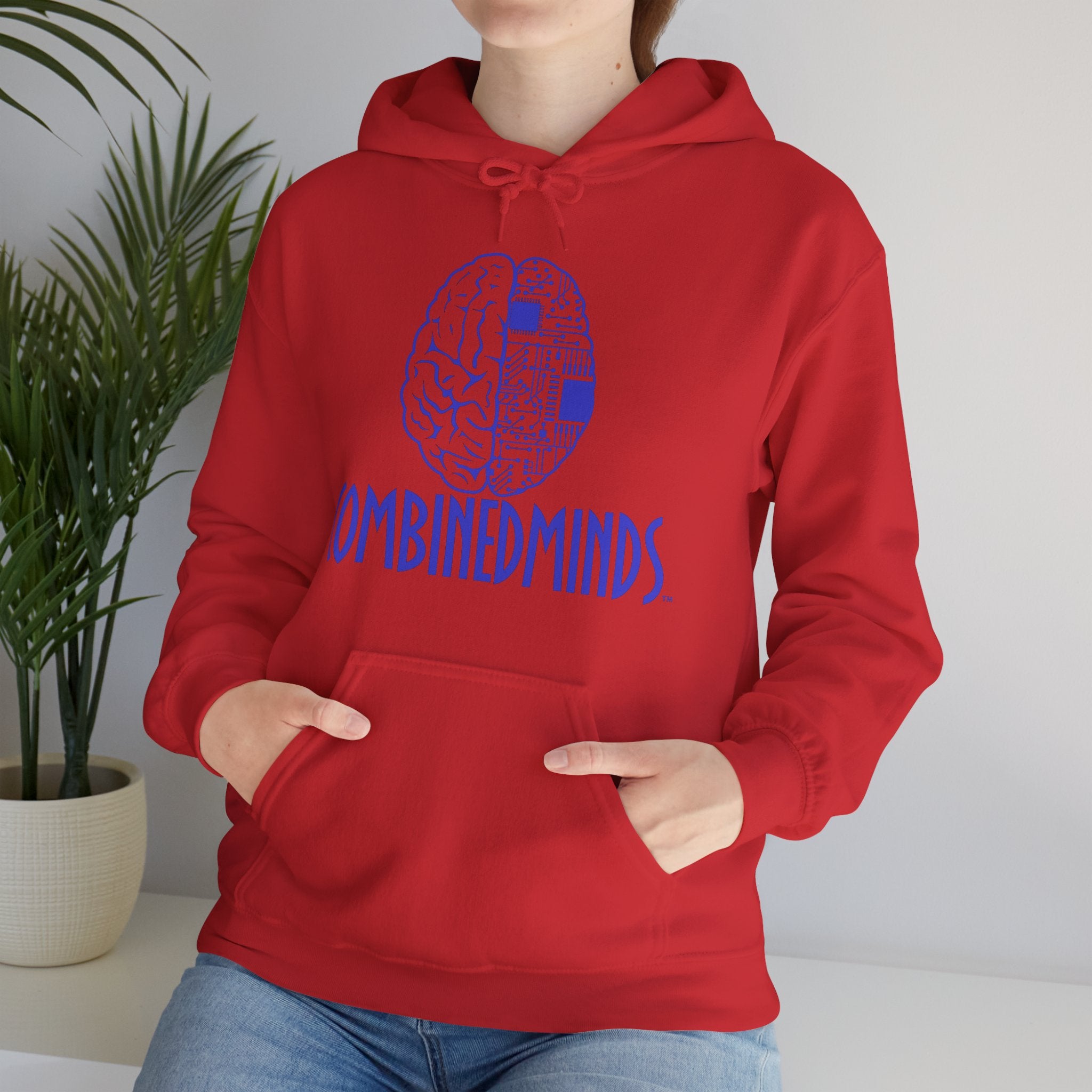 CombinedMinds Unisex Heavy Blend Hooded Sweatshirt-Royal Logo