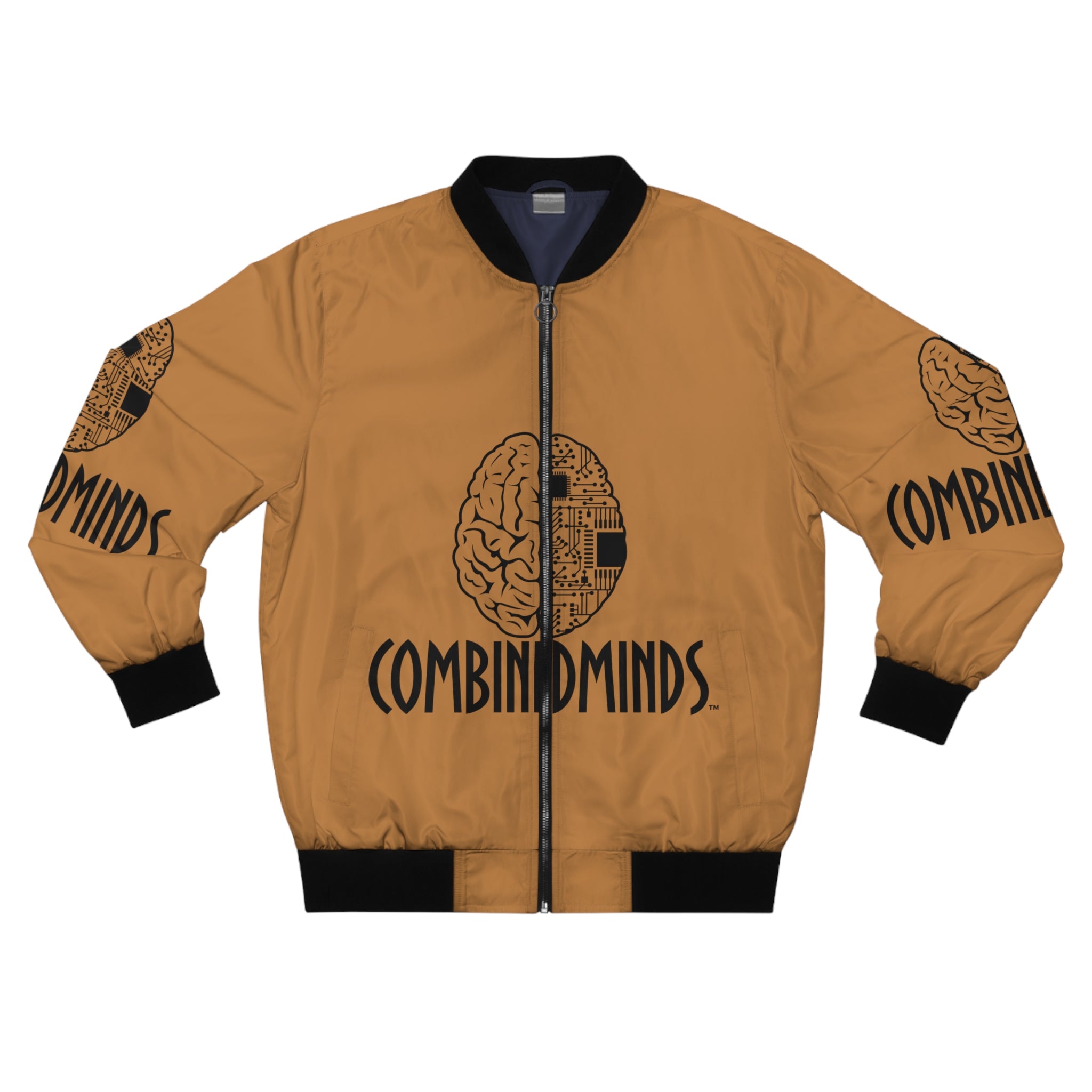 CombinedMinds Bomber Jacket - Cognac/Black Logo