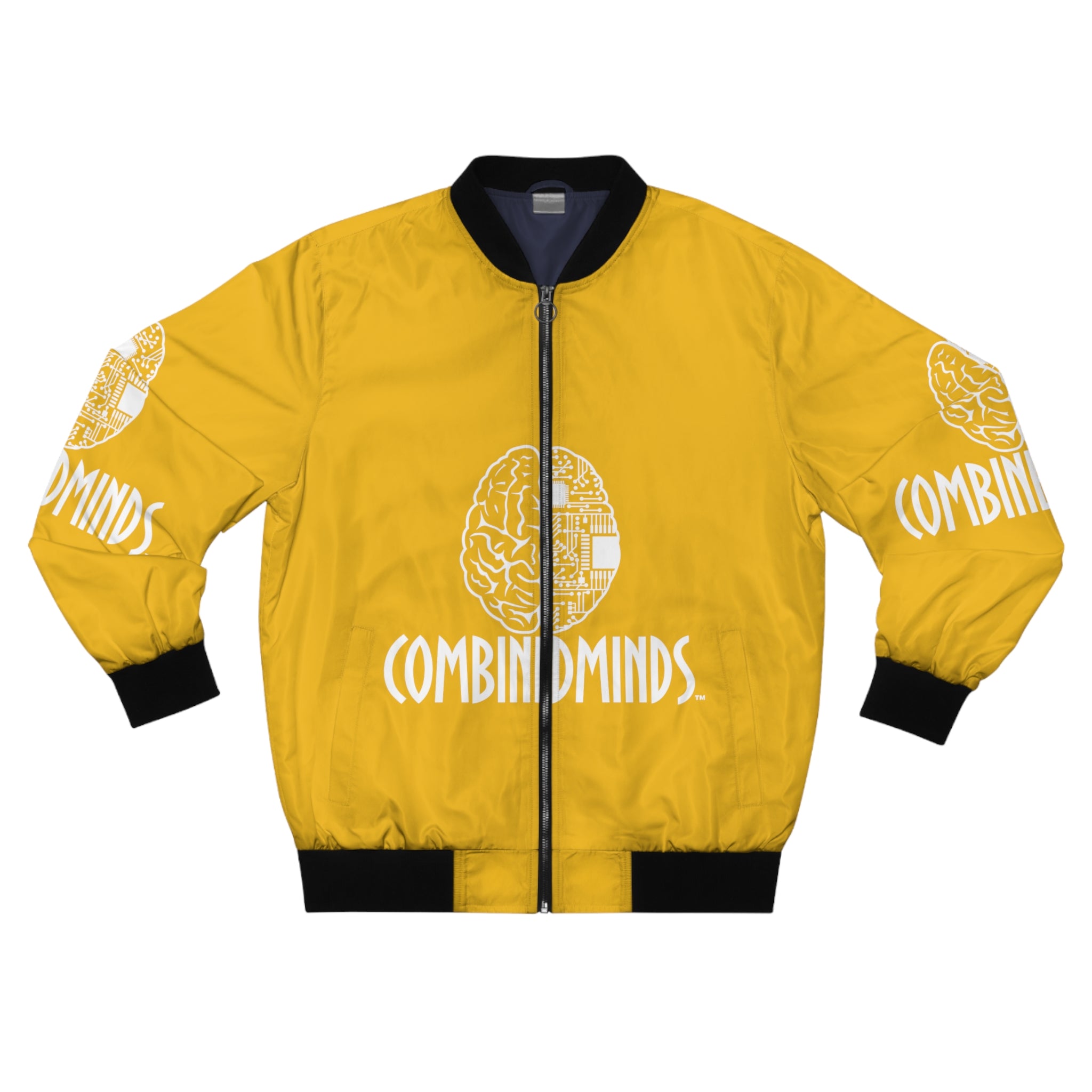 CombinedMinds Bomber Jacket - Yellow/White Logo