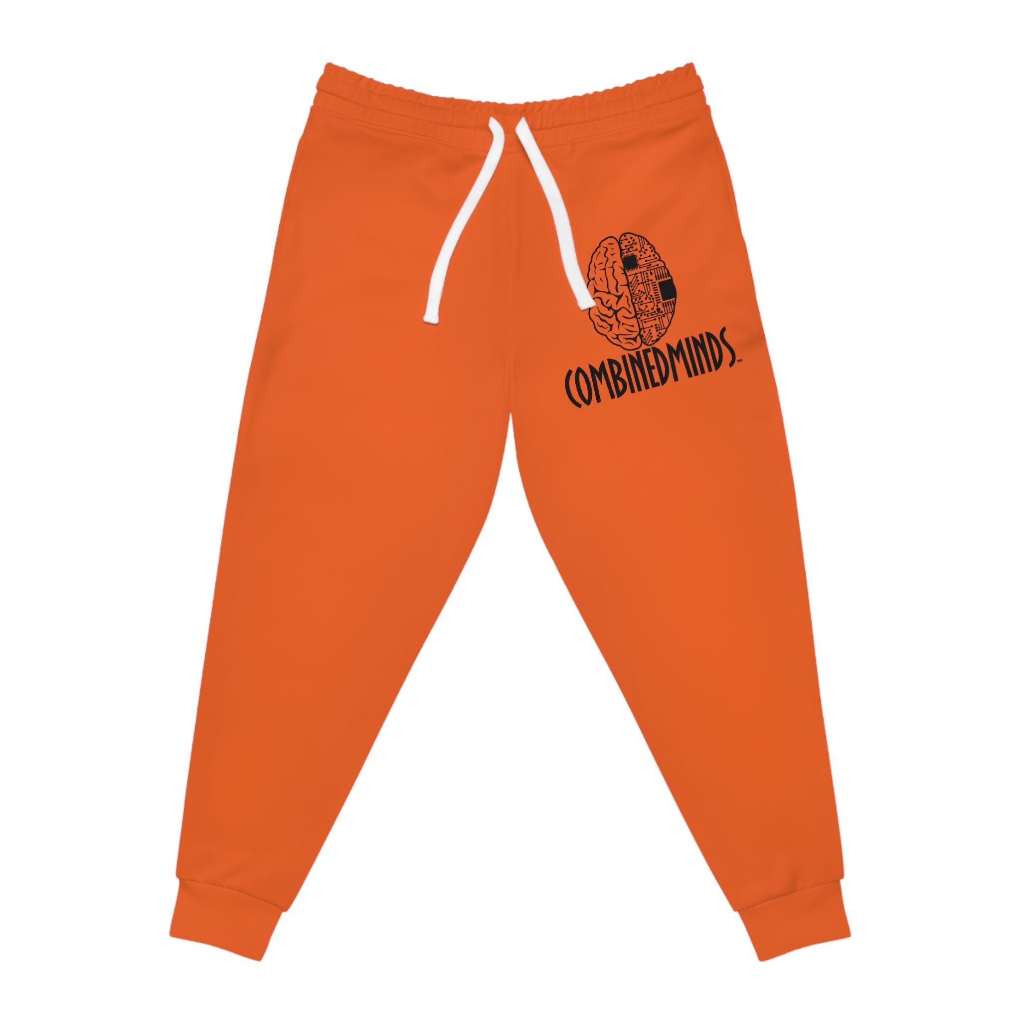 CombinedMinds Athletic Joggers Orange/Black Logo