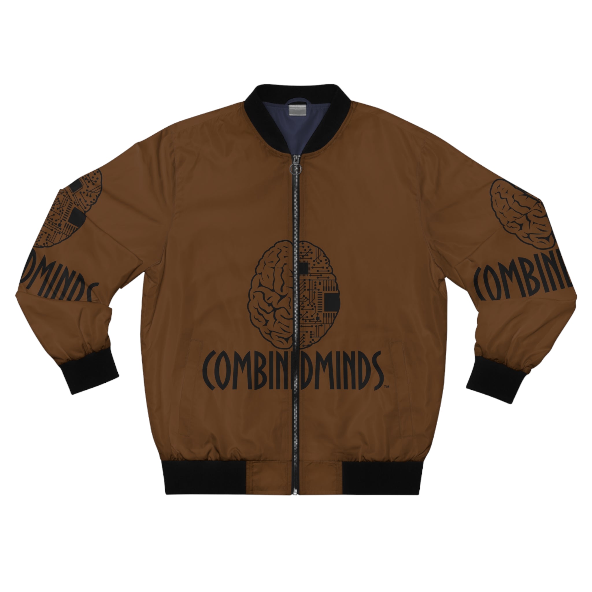 CombinedMinds Bomber Jacket - Brown/Black Logo