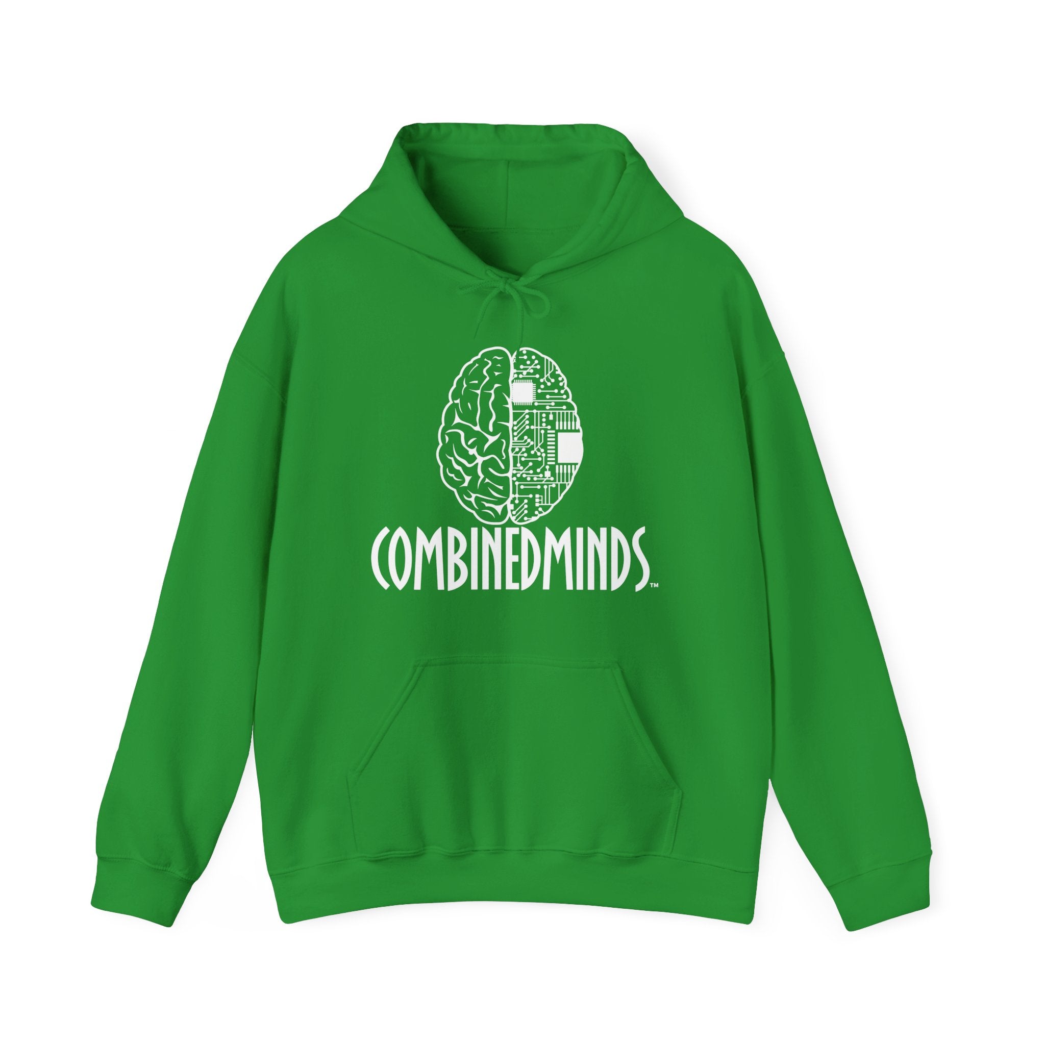 CombinedMinds Unisex Heavy Blend Hooded Sweatshirt - White Logo