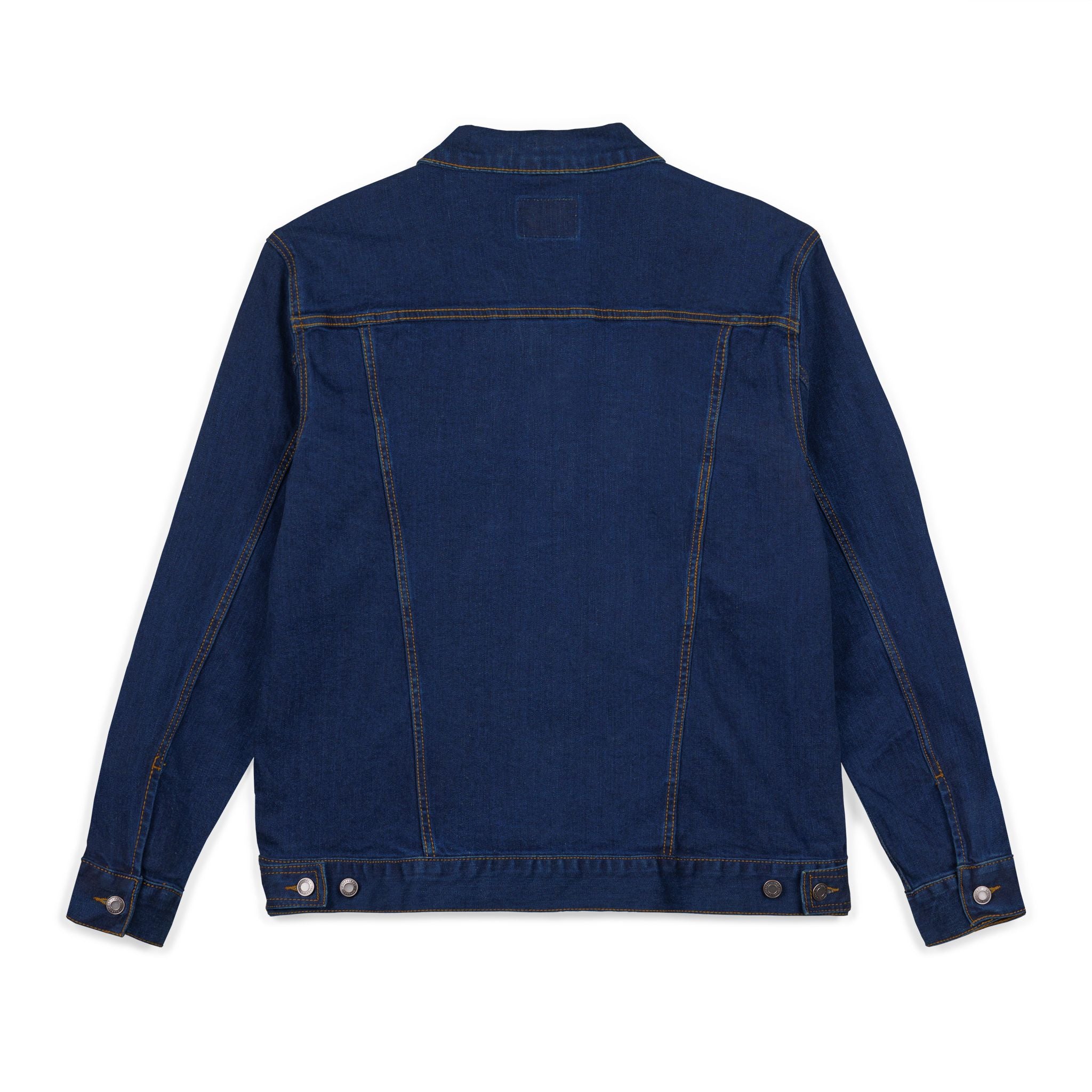 Embroidery CombinedMinds Unisex Denim Jacket with White Logo, Casual Style, Streetwear