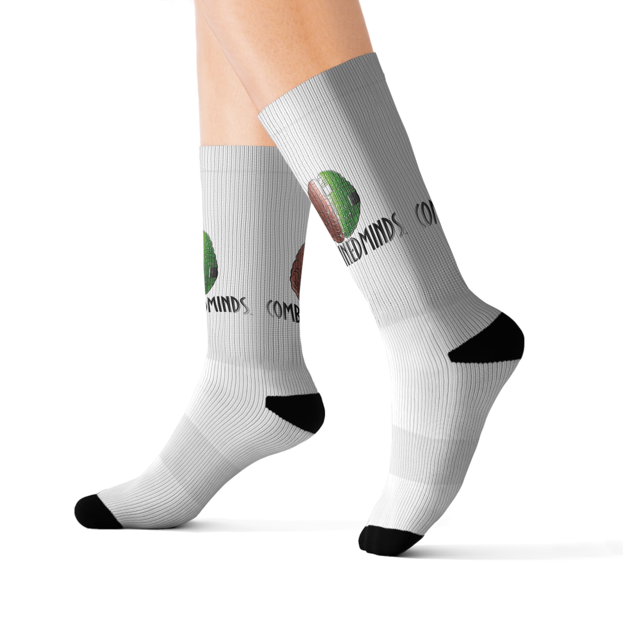 CombinedMinds Sublimation Socks - White Color Logo