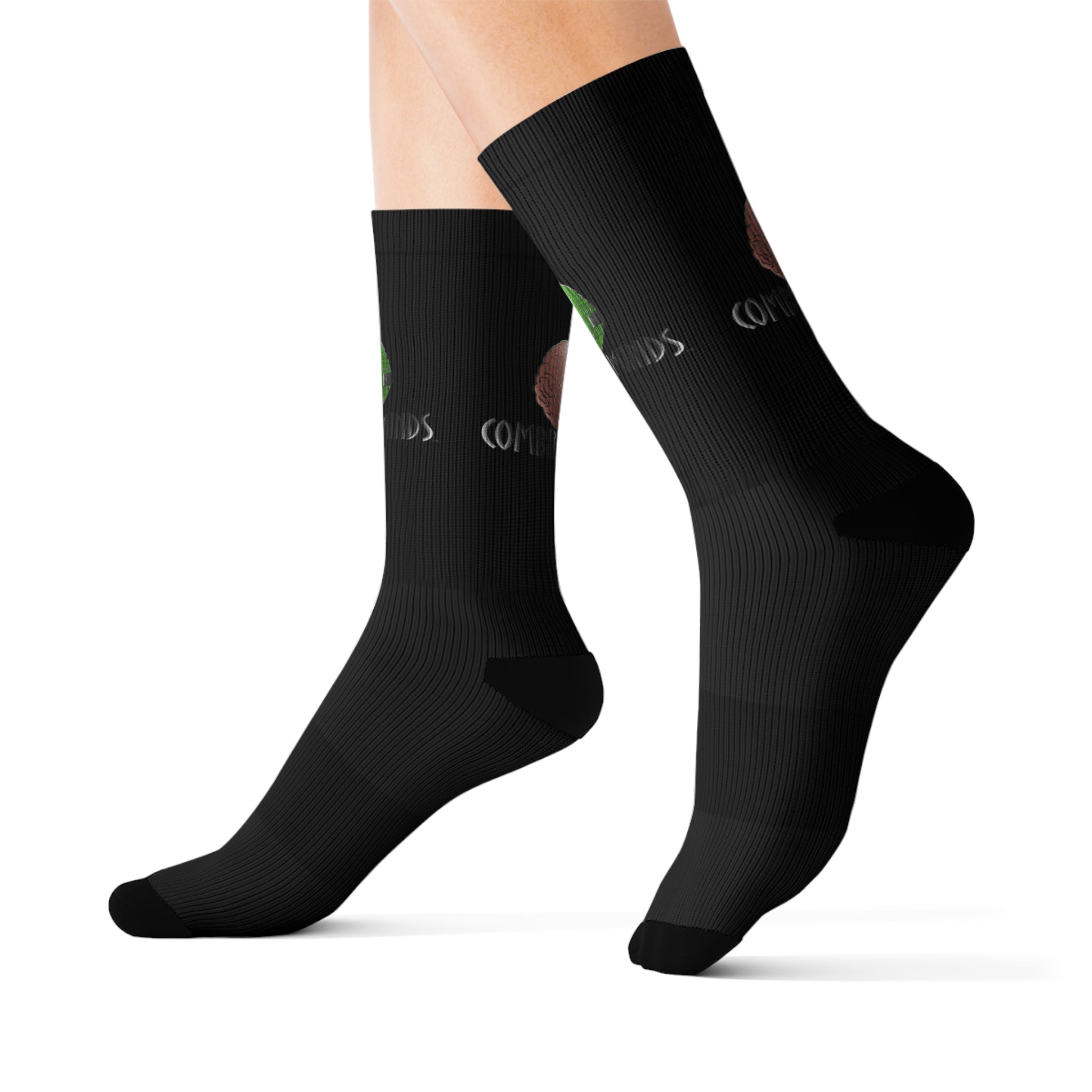 CombinedMinds Sublimation Socks - Black Color Logo