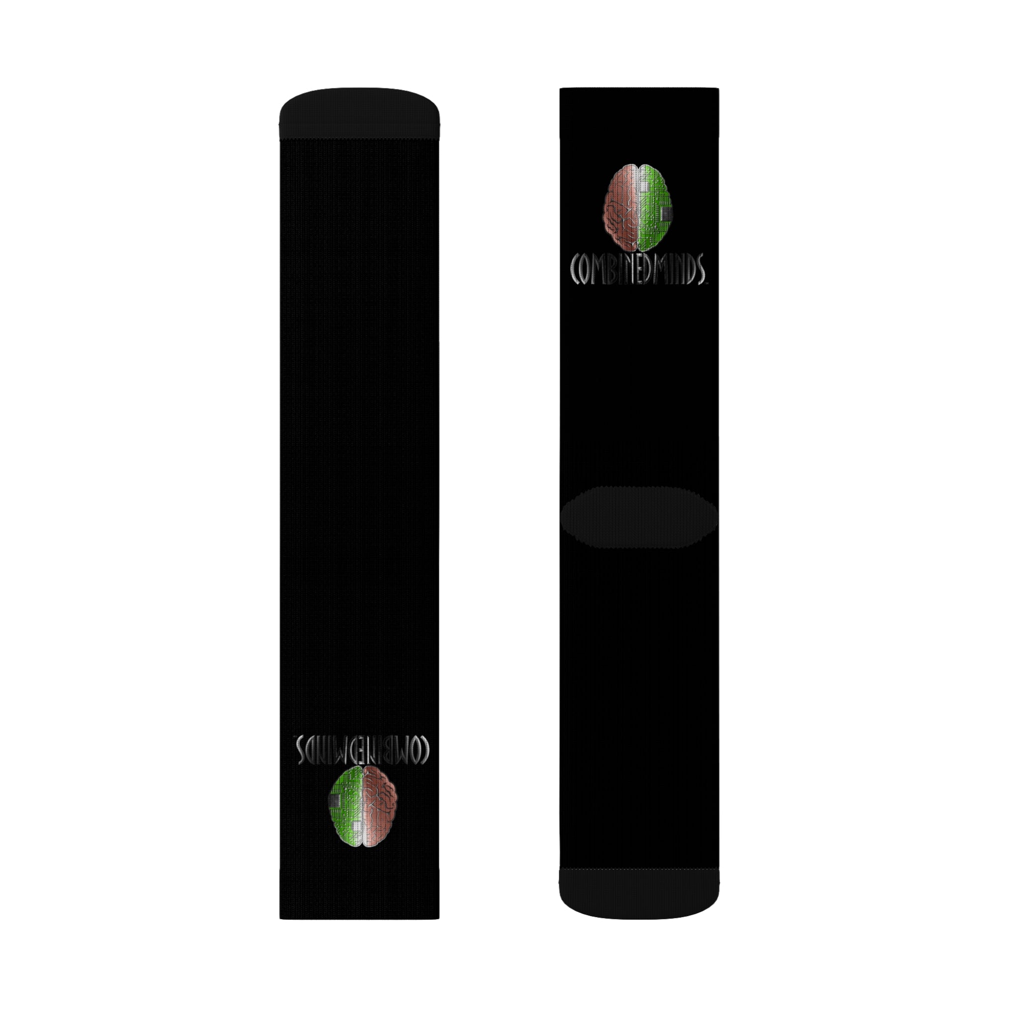 CombinedMinds Sublimation Socks - Black Color Logo