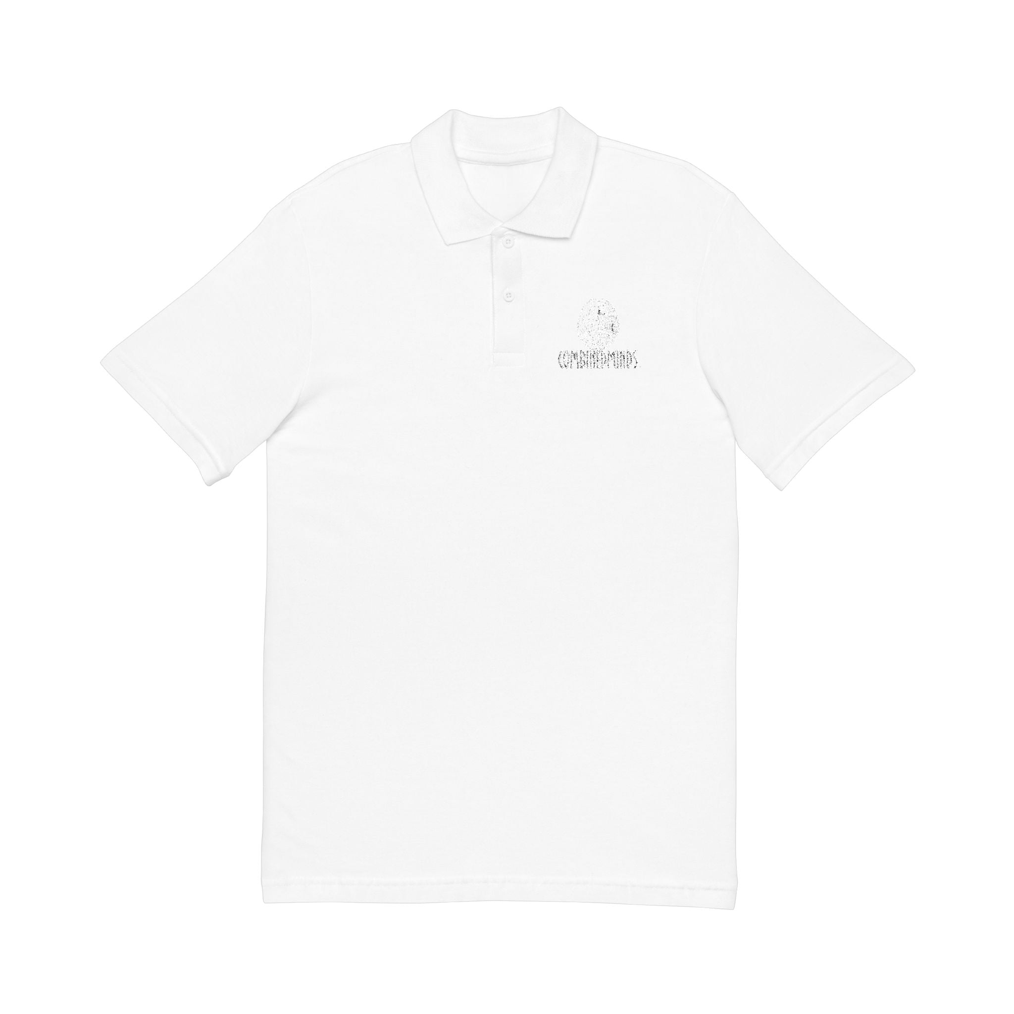 CombinedMinds Embroidered Unisex Pique Polo Shirt - White Logo