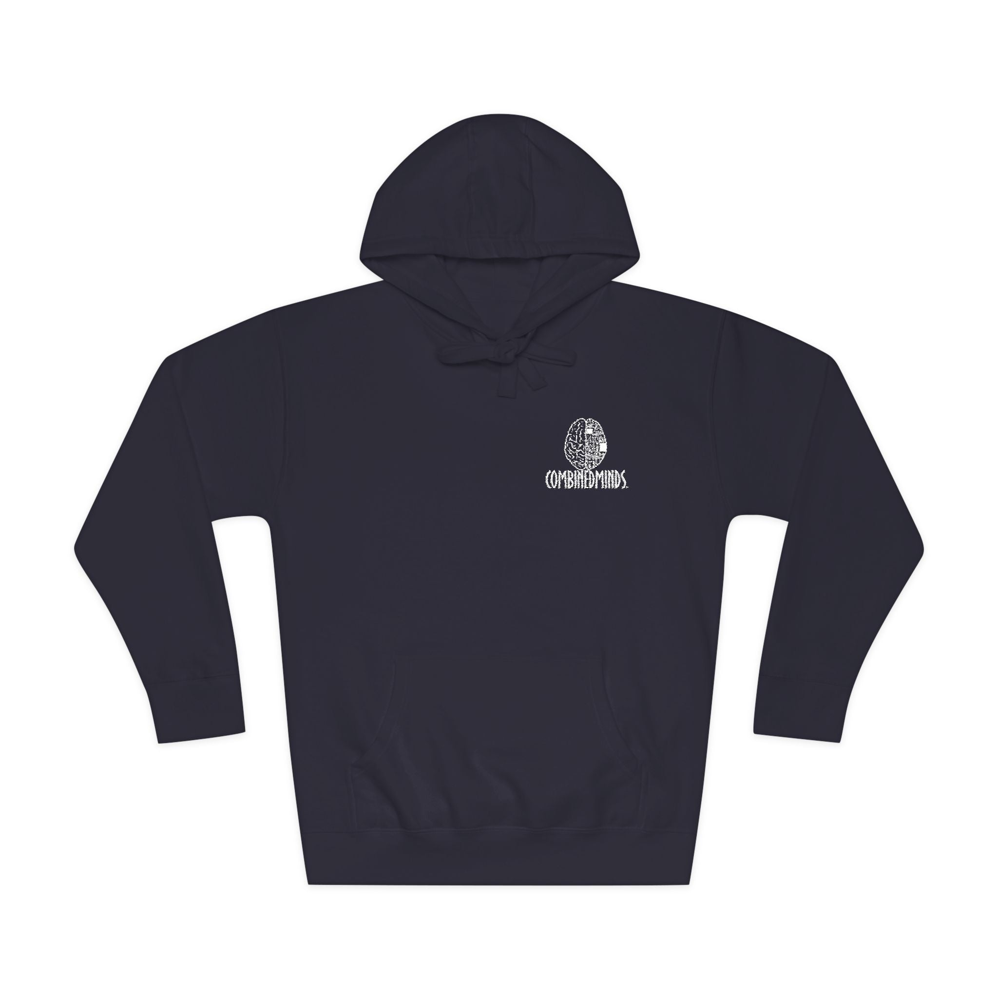 CombinedMinds Unisex Fleece Hoodie - (Embroidery) White Logo