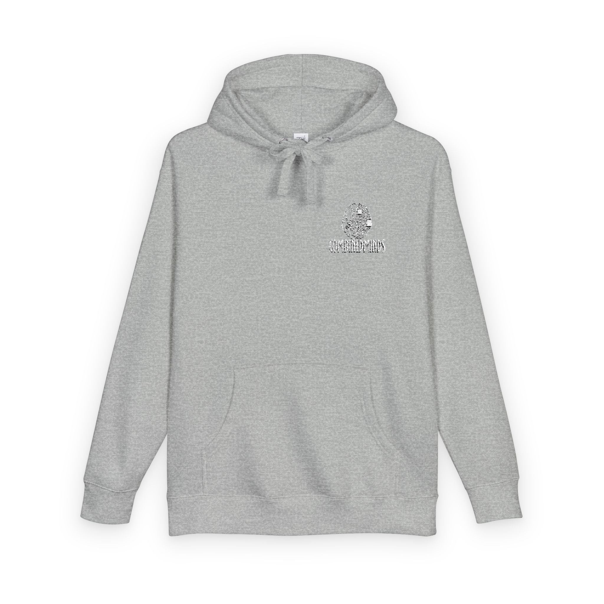CombinedMinds Unisex Fleece Hoodie - (Embroidery) White Logo