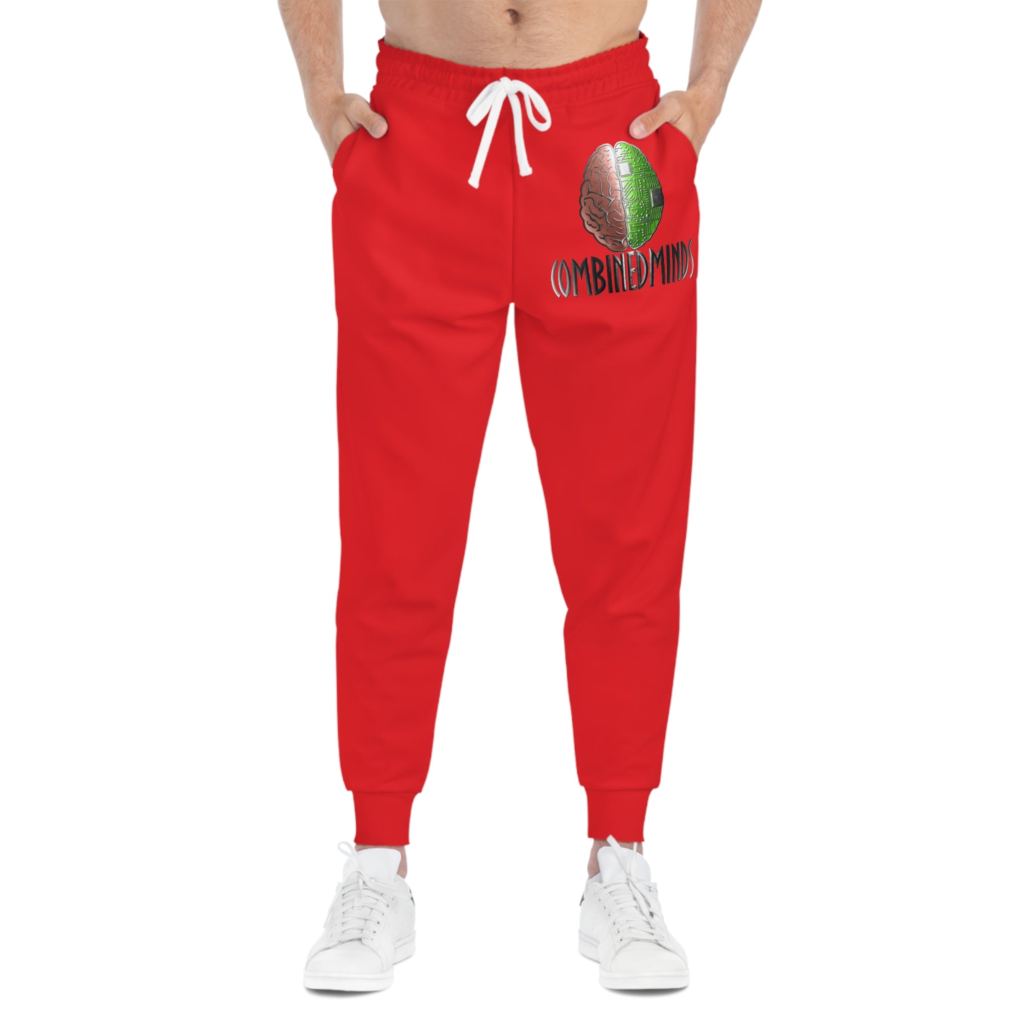 CombinedMinds Athletic Joggers Red/Color Logo