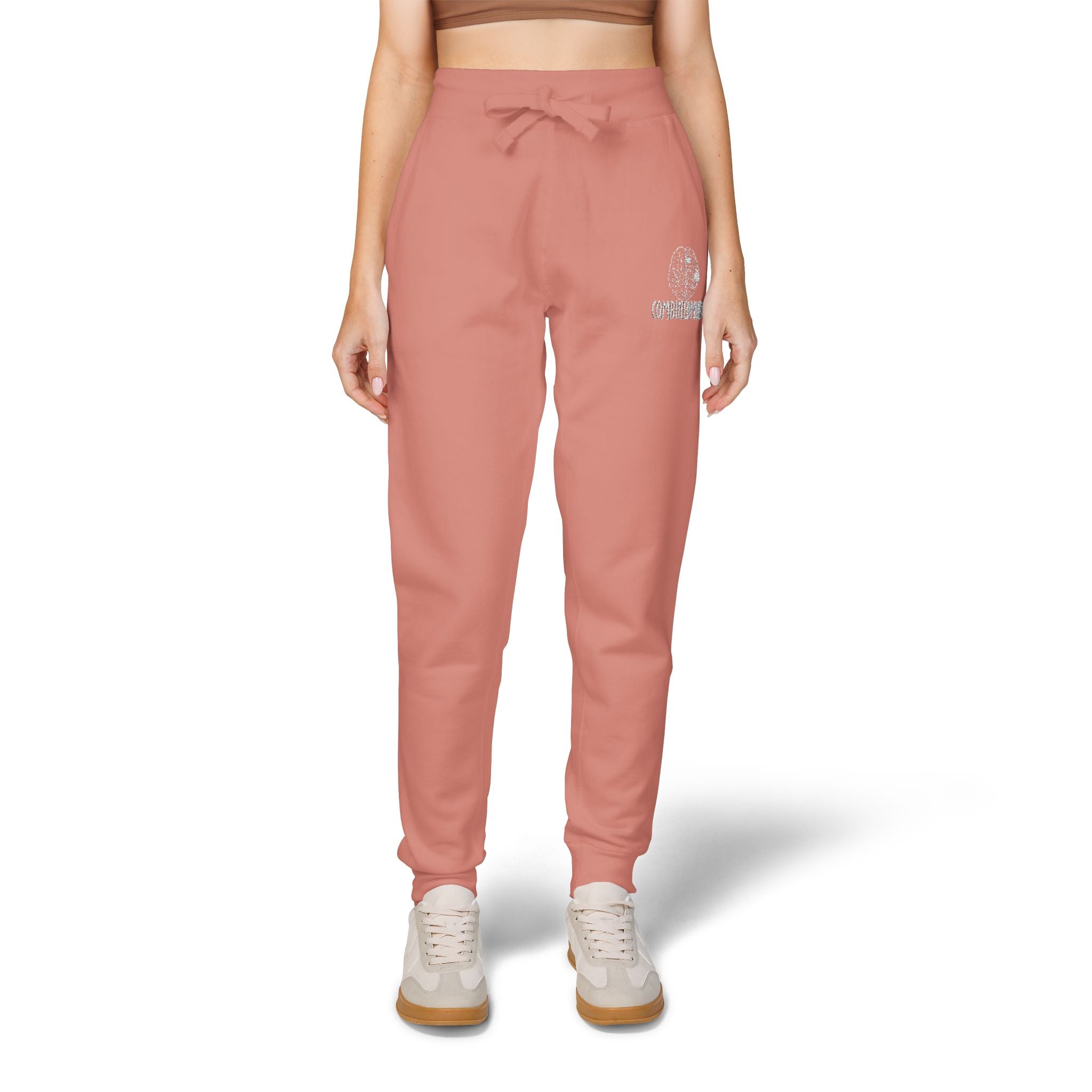 CombinedMinds Unisex Fleece Sweatpants (Embroidery) White Logo