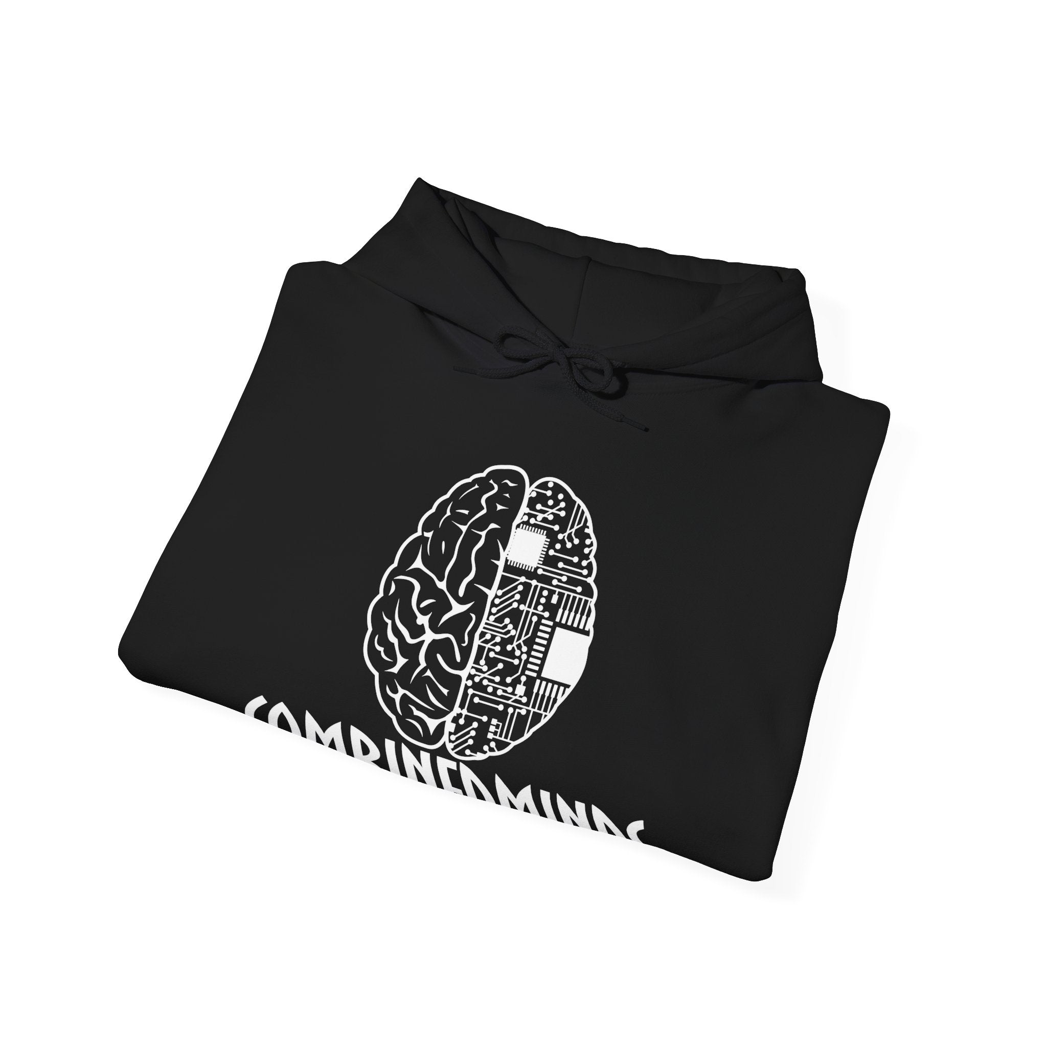 CombinedMinds Unisex Heavy Blend Hooded Sweatshirt - White Logo