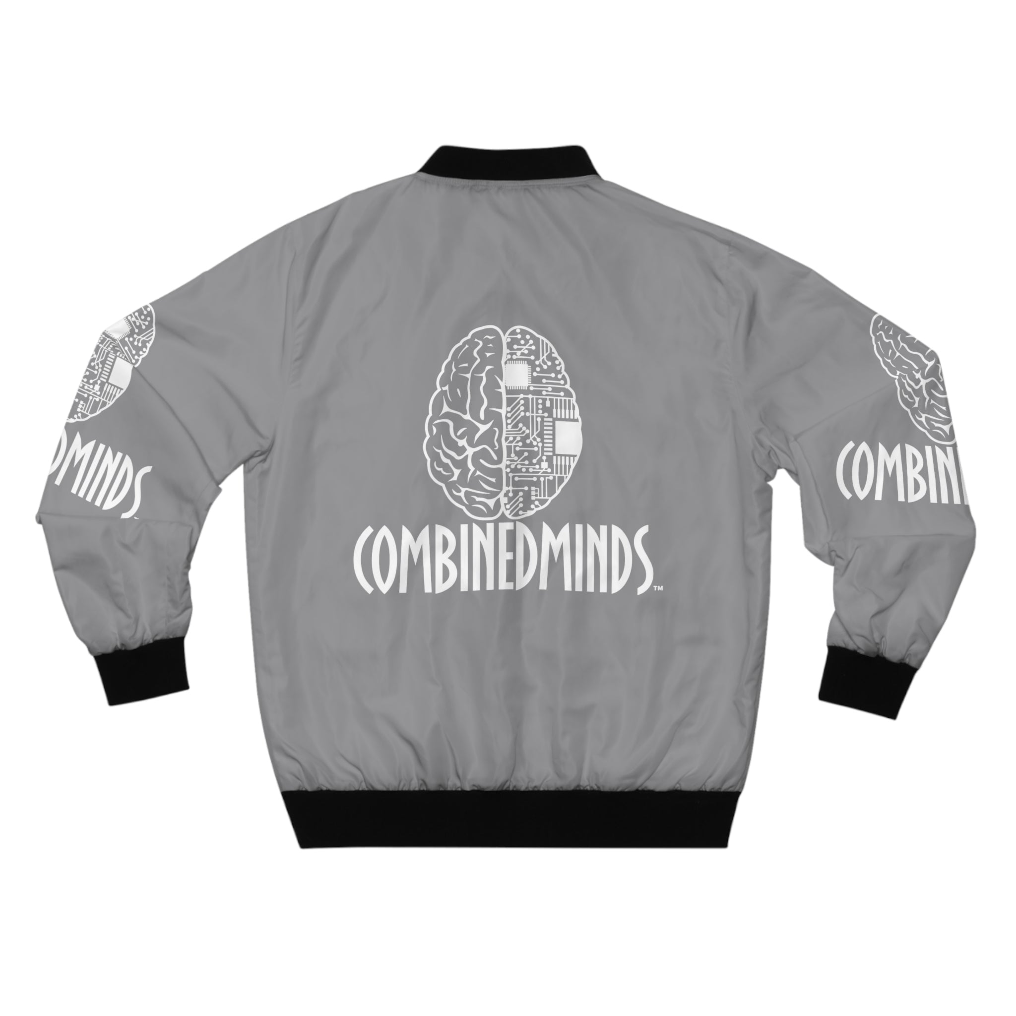 CombinedMinds Bomber Jacket - Grey/White Logo