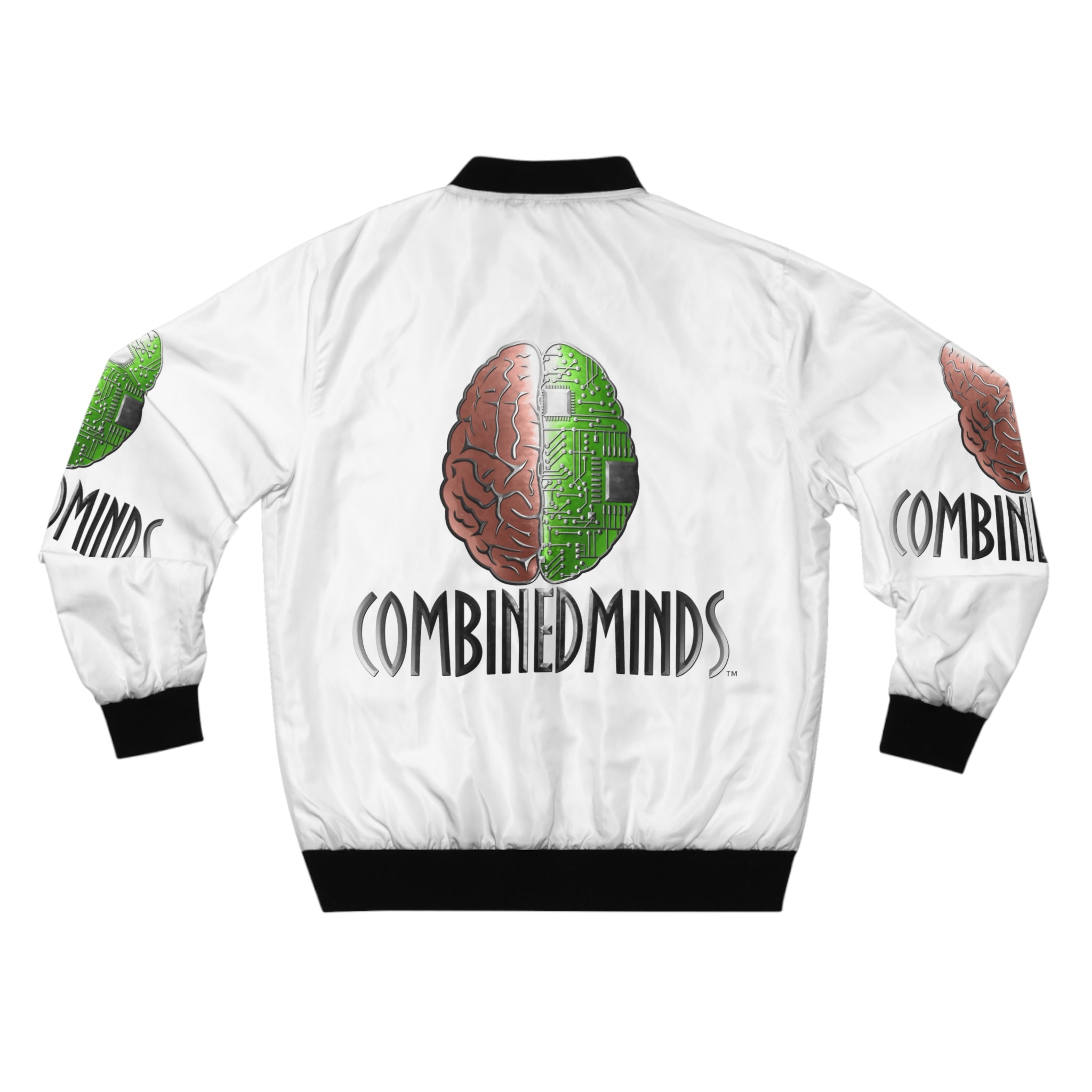 CombinedMinds Bomber Jacket - White/Color Logo