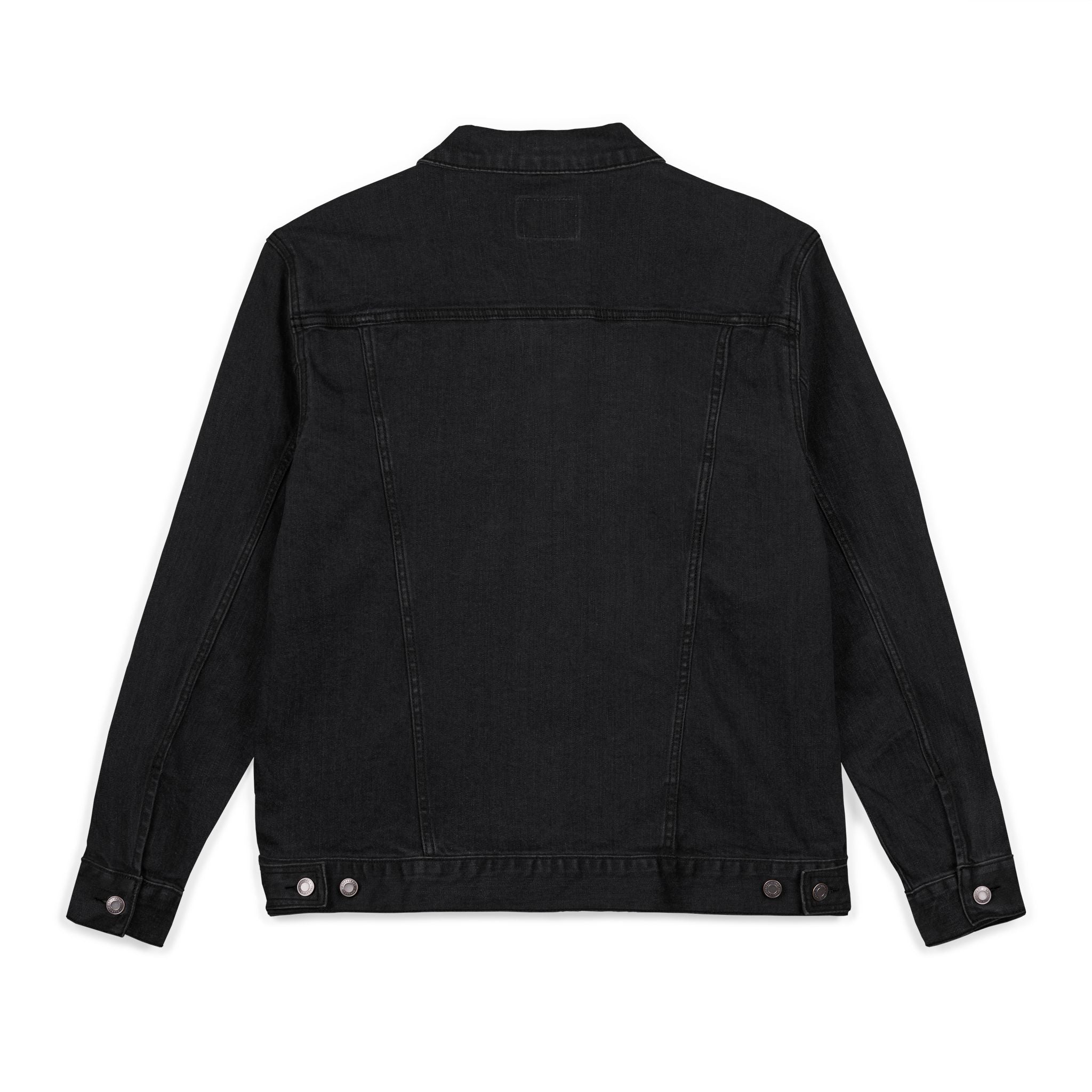 Embroidery CombinedMinds Unisex Denim Jacket with White Logo, Casual Style, Streetwear