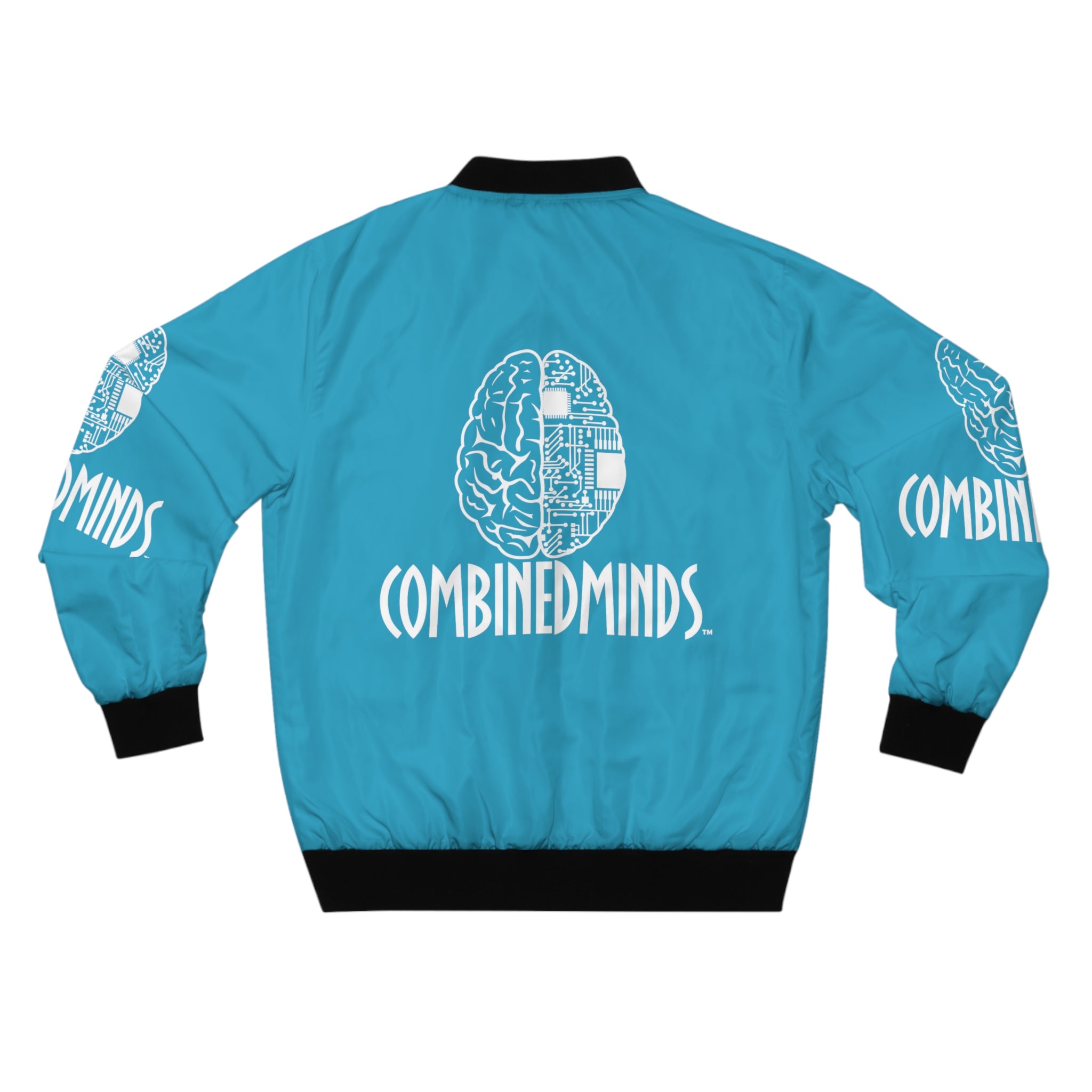 CombinedMinds Bomber Jacket - Turquoise/White Logo