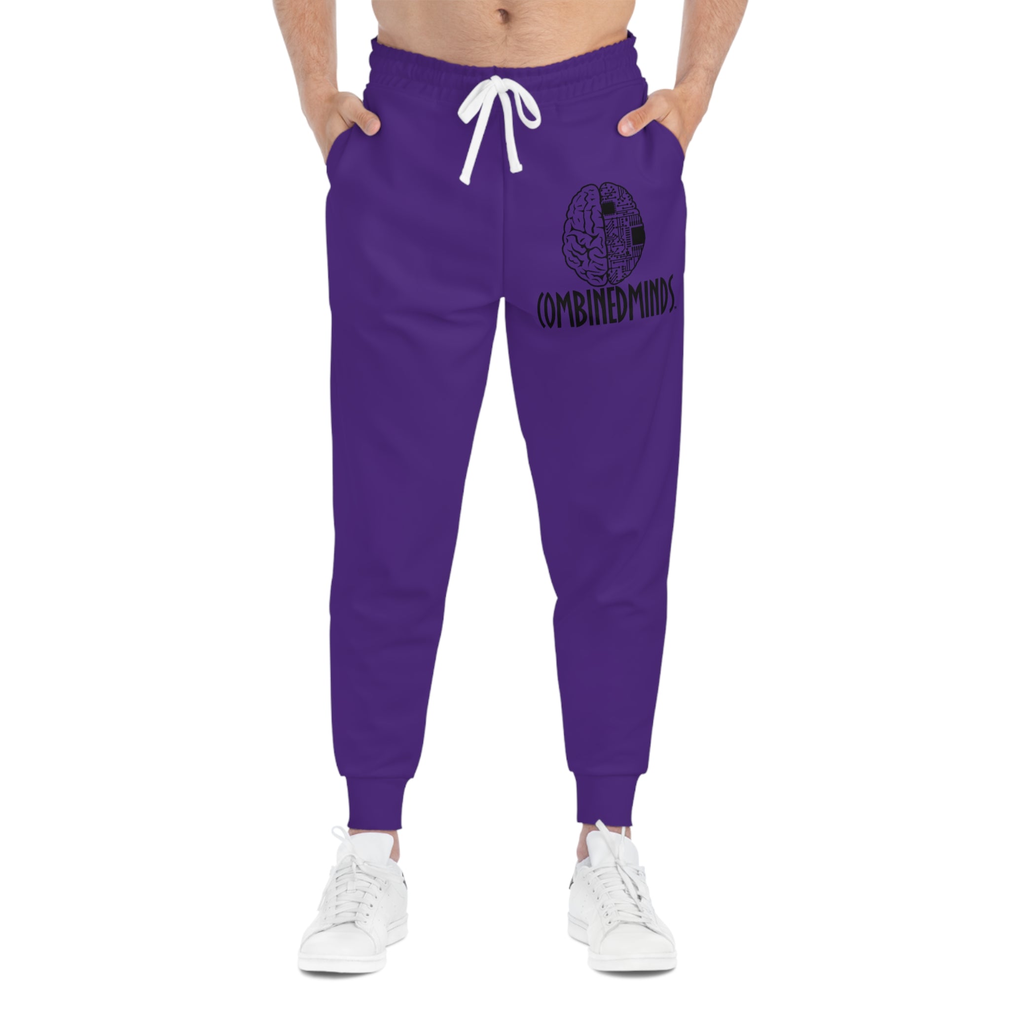 CombinedMinds Athletic Joggers Purple/Black Logo