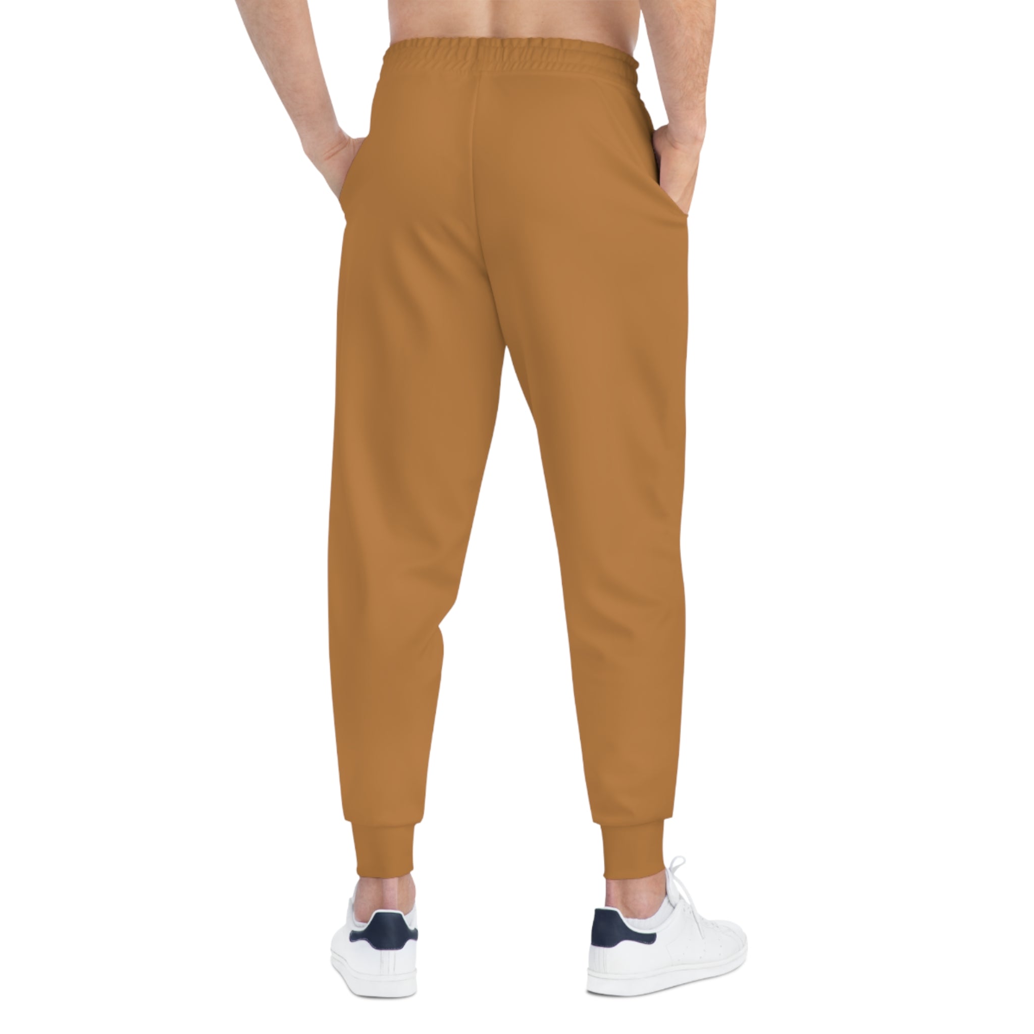 CombinedMinds Athletic Joggers Light Brown/White Logo