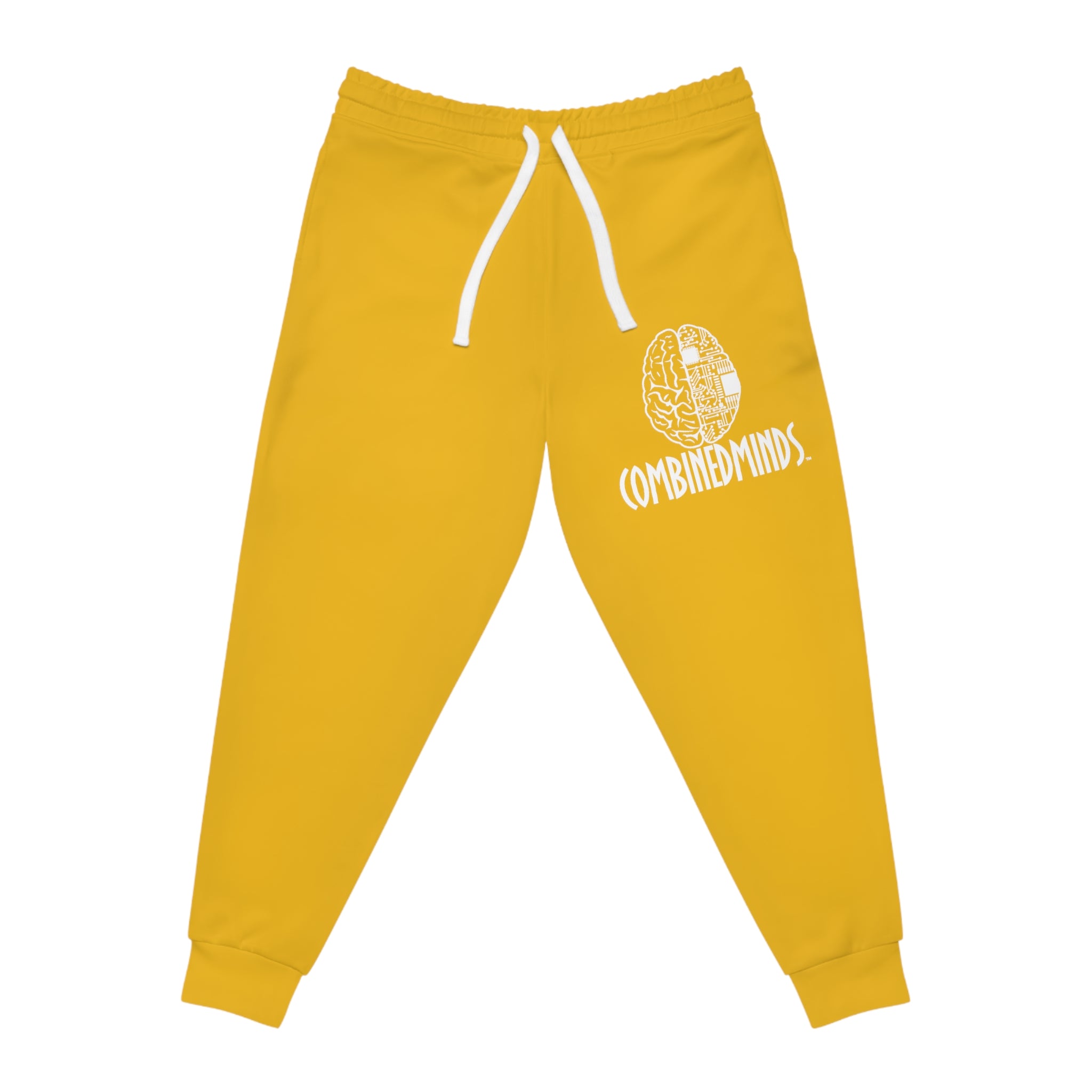 CombinedMinds Athletic Joggers Yellow/White Logo