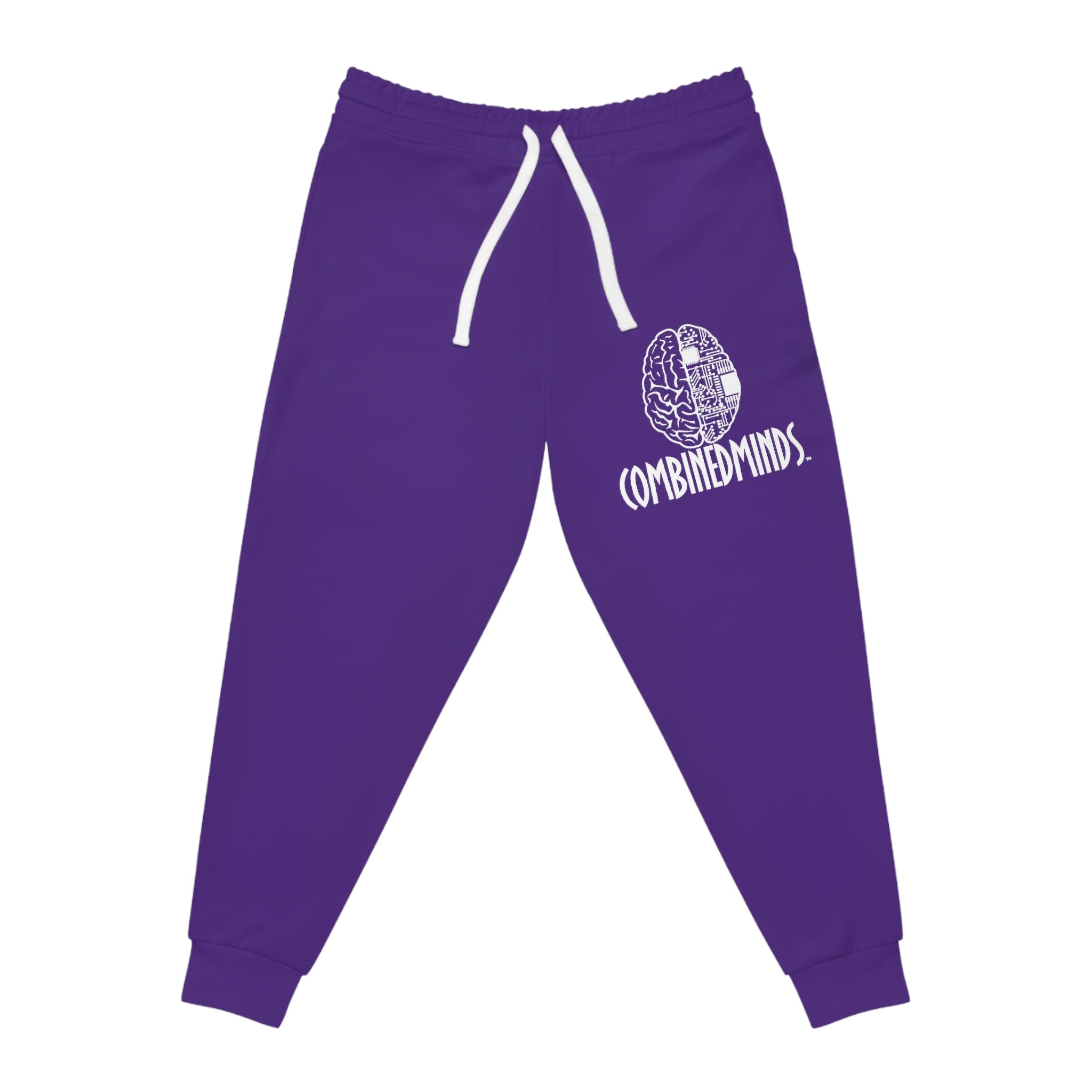 CombinedMinds Athletic Joggers Purple/White Logo