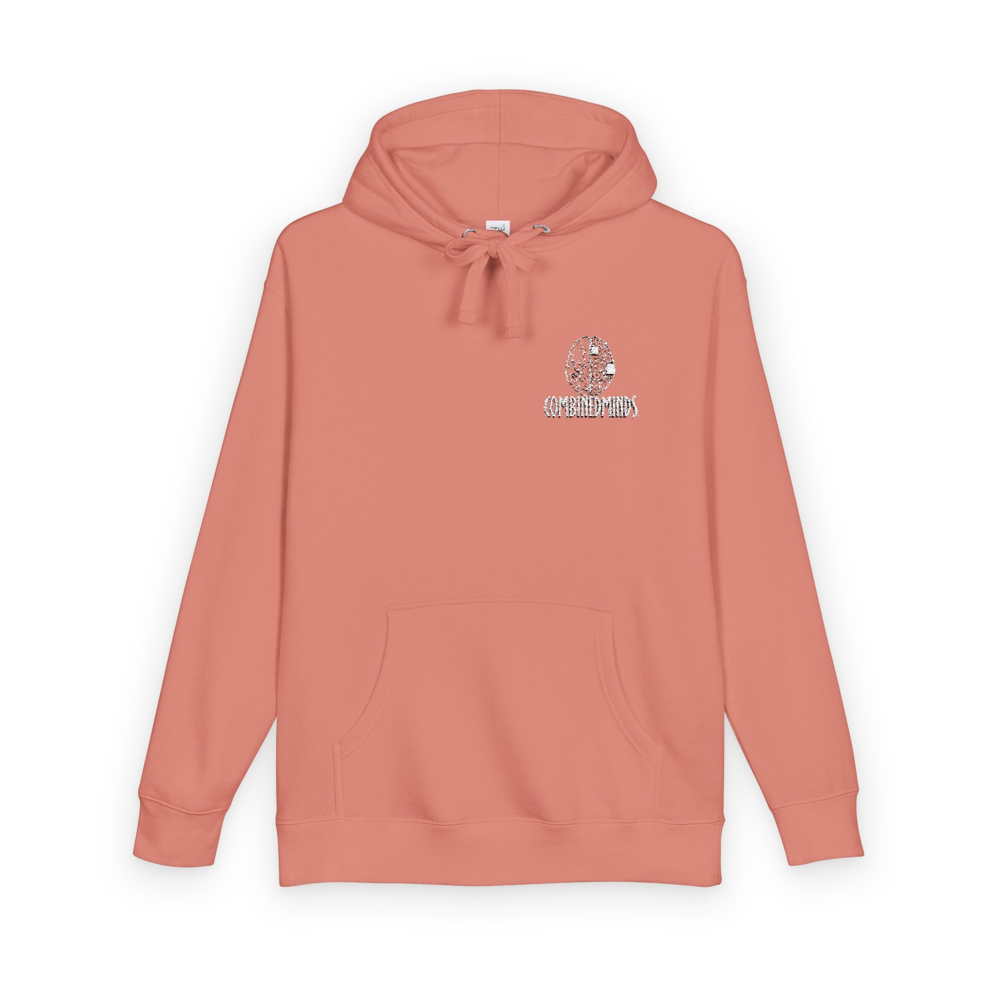 CombinedMinds Unisex Fleece Hoodie - (Embroidery) White Logo