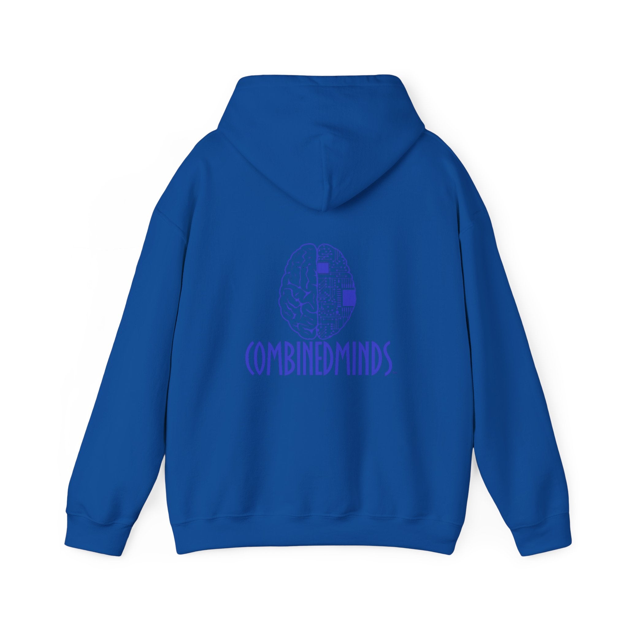 CombinedMinds Unisex Heavy Blend Hooded Sweatshirt-Royal Logo