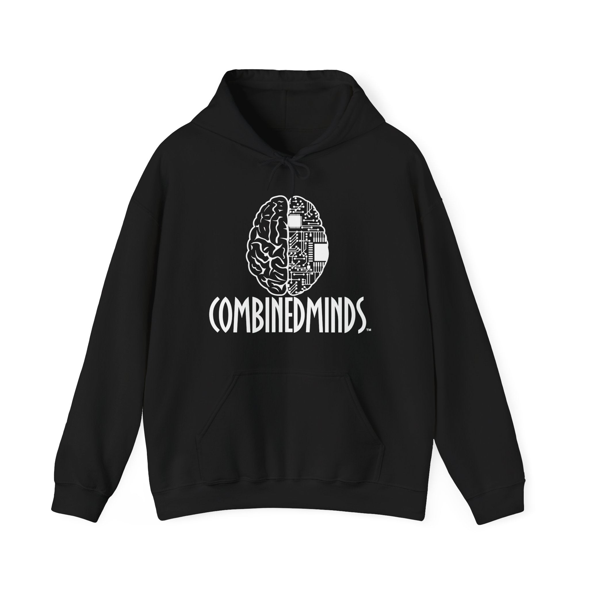 CombinedMinds Unisex Heavy Blend Hooded Sweatshirt - White Logo