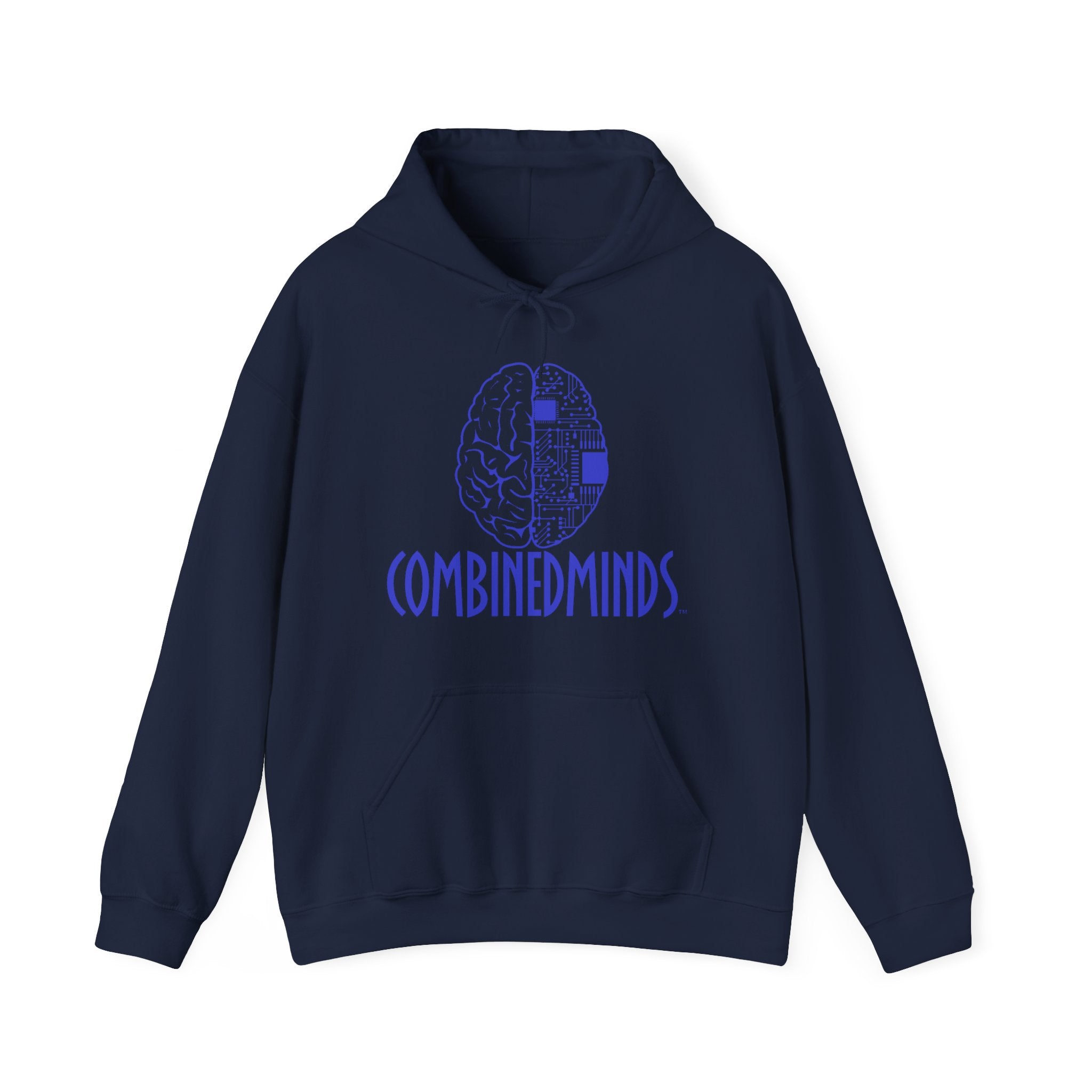 CombinedMinds Unisex Heavy Blend Hooded Sweatshirt-Royal Logo