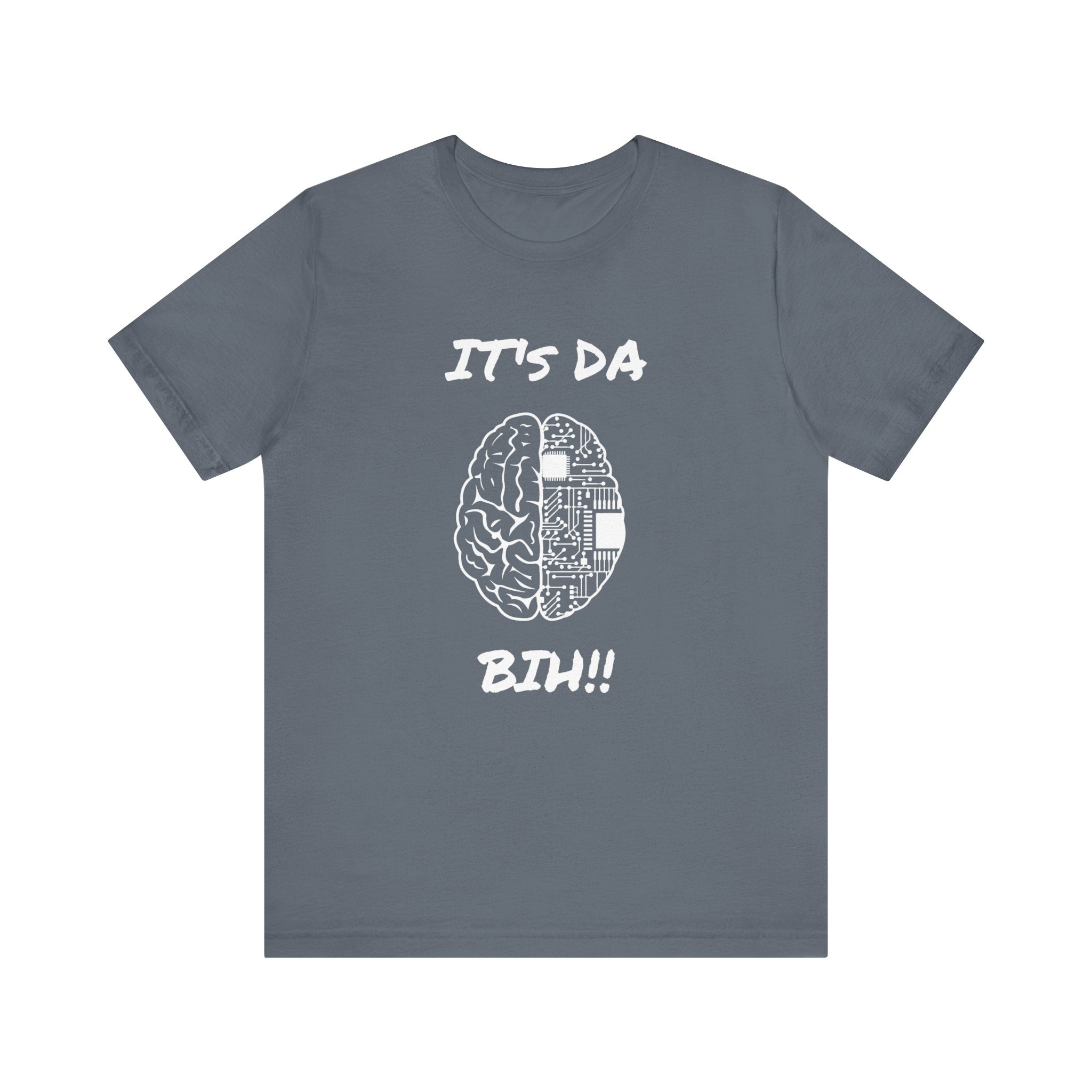 CombinedMinds Unisex Jersey Short Sleeve Tee - It's Da Brain - White