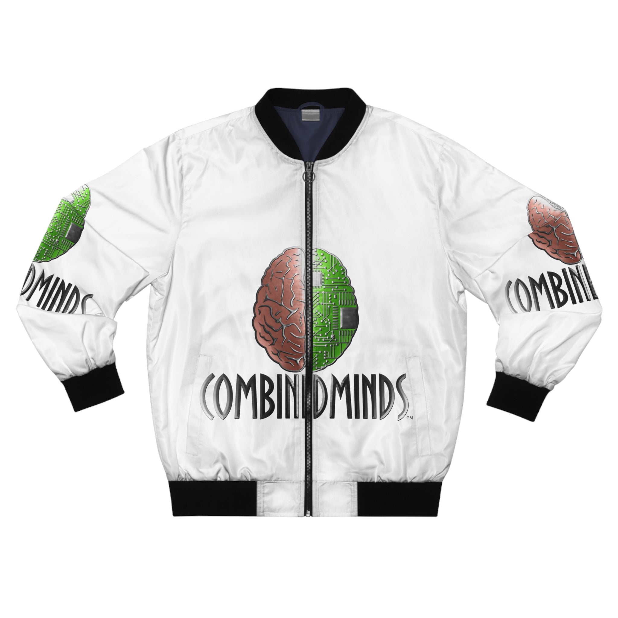 CombinedMinds Bomber Jacket - White/Color Logo