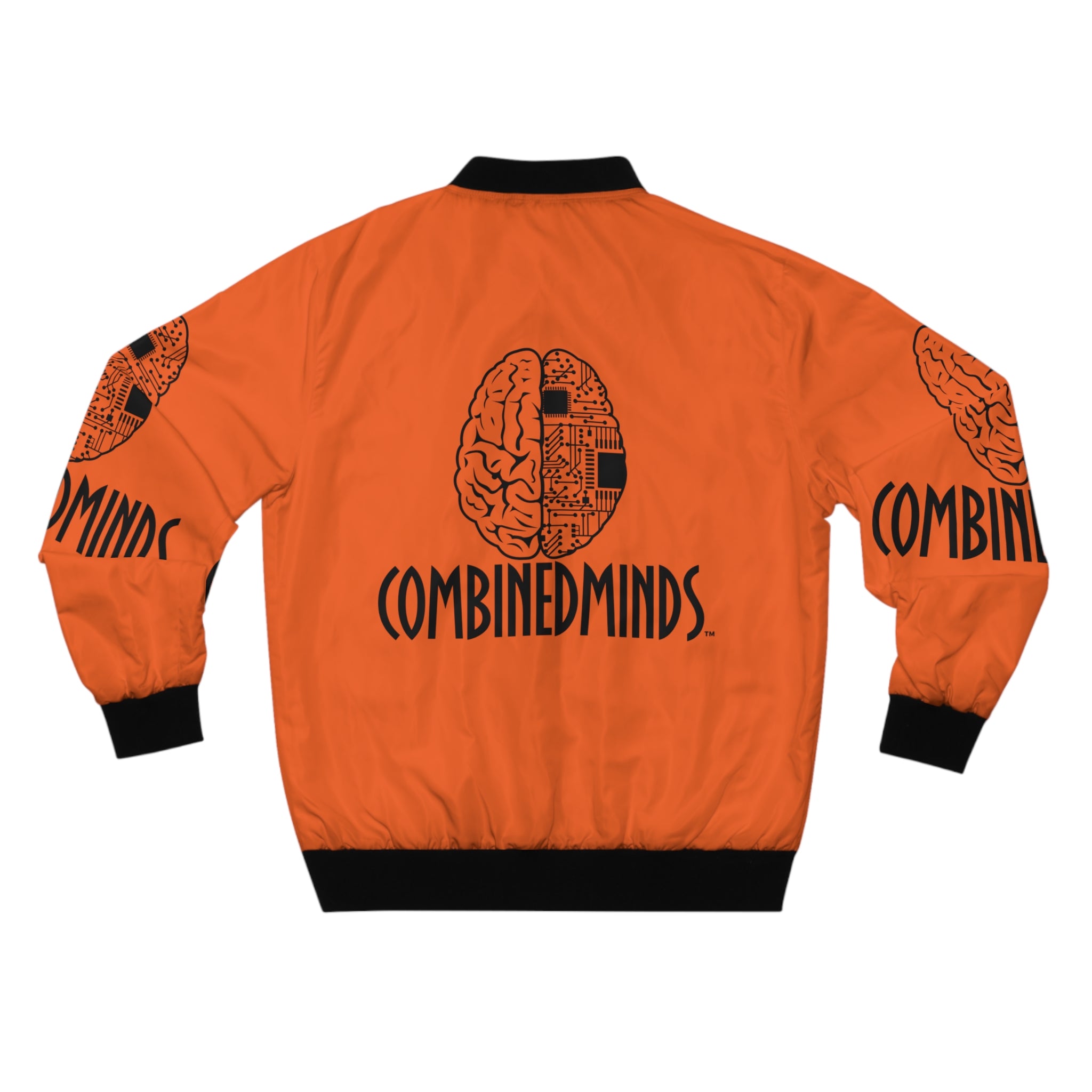 CombinedMinds Bomber Jacket - Orange/Black Logo