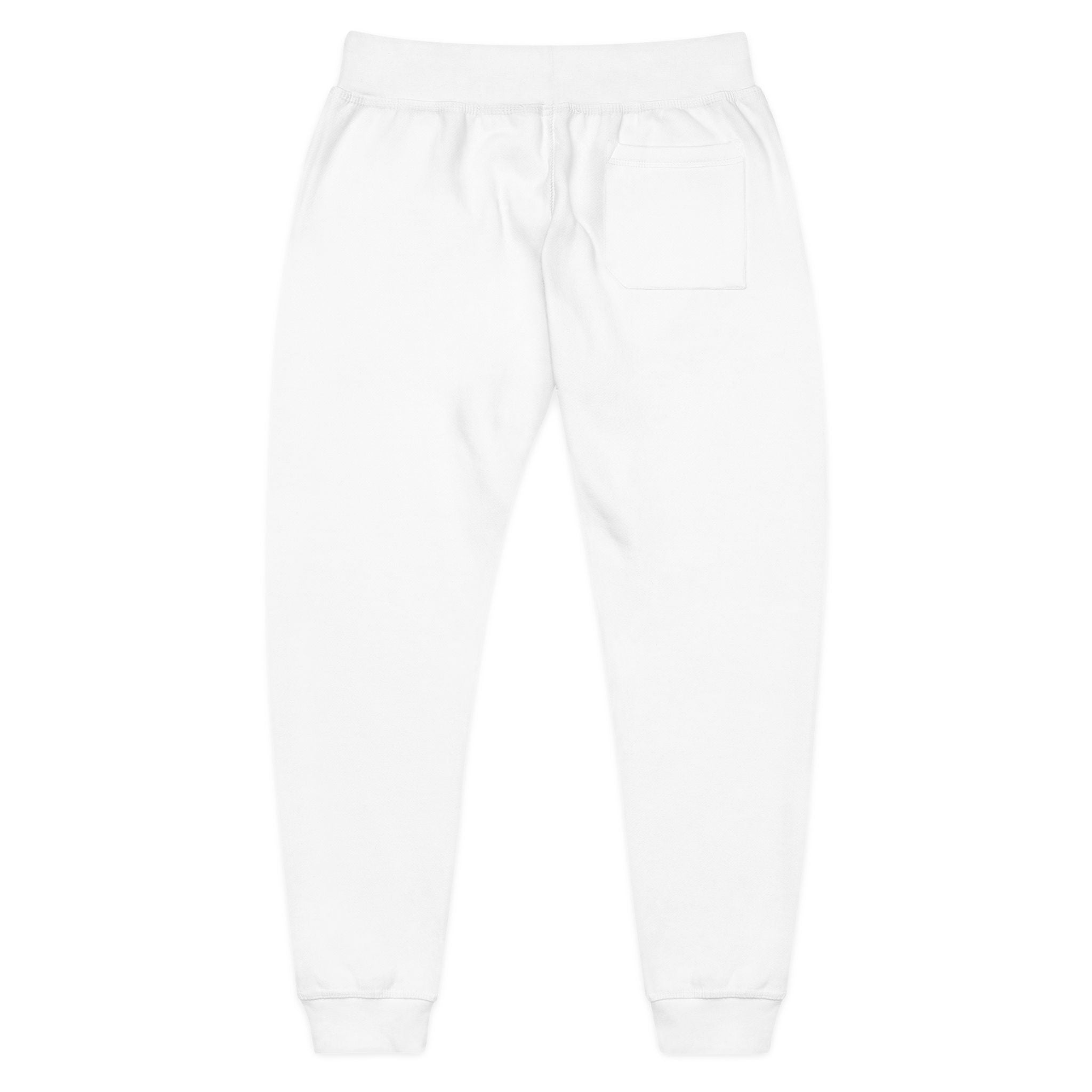 CombinedMinds Unisex Fleece Sweatpants (Embroidery) White Logo