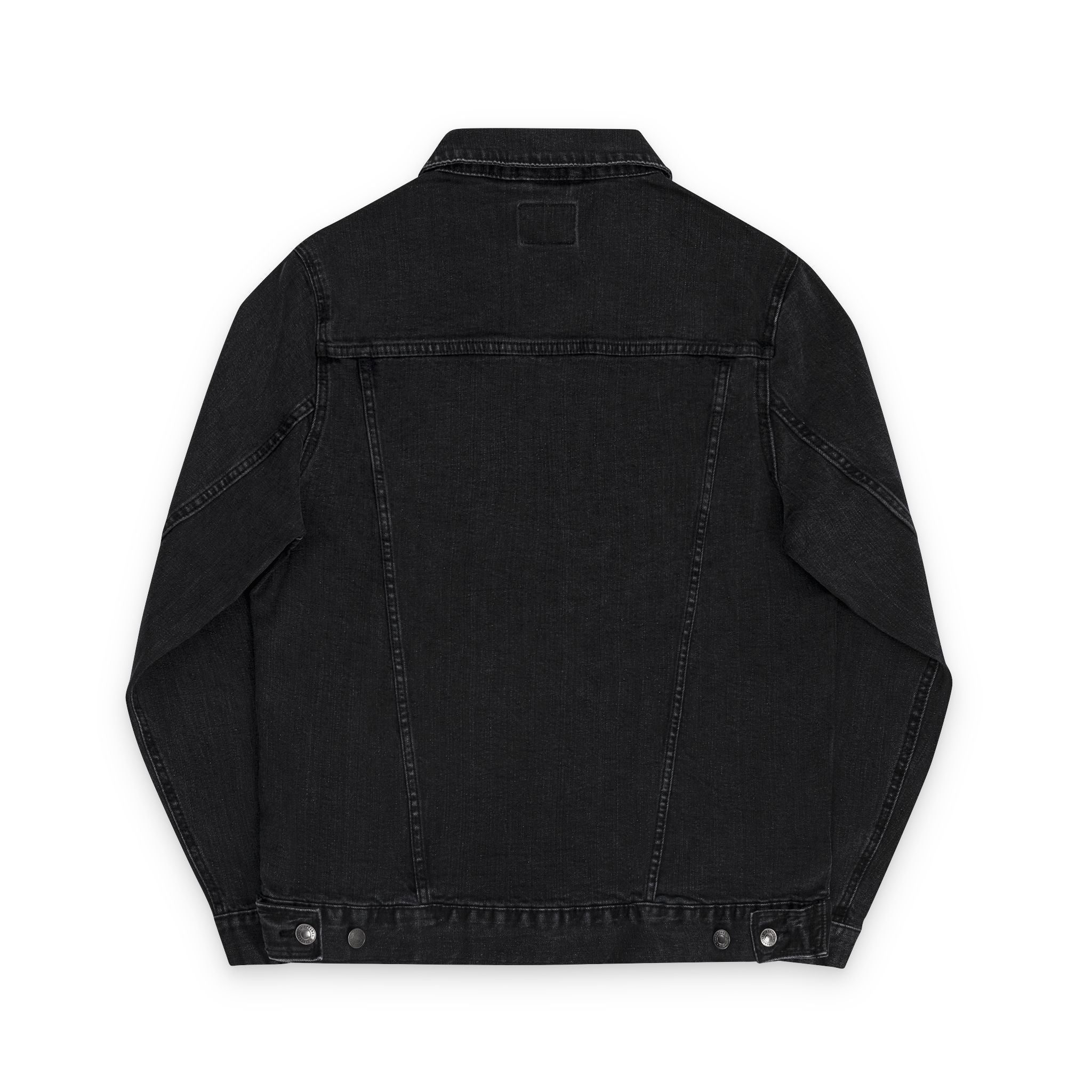 Embroidery CombinedMinds Unisex Denim Jacket with White Logo, Casual Style, Streetwear