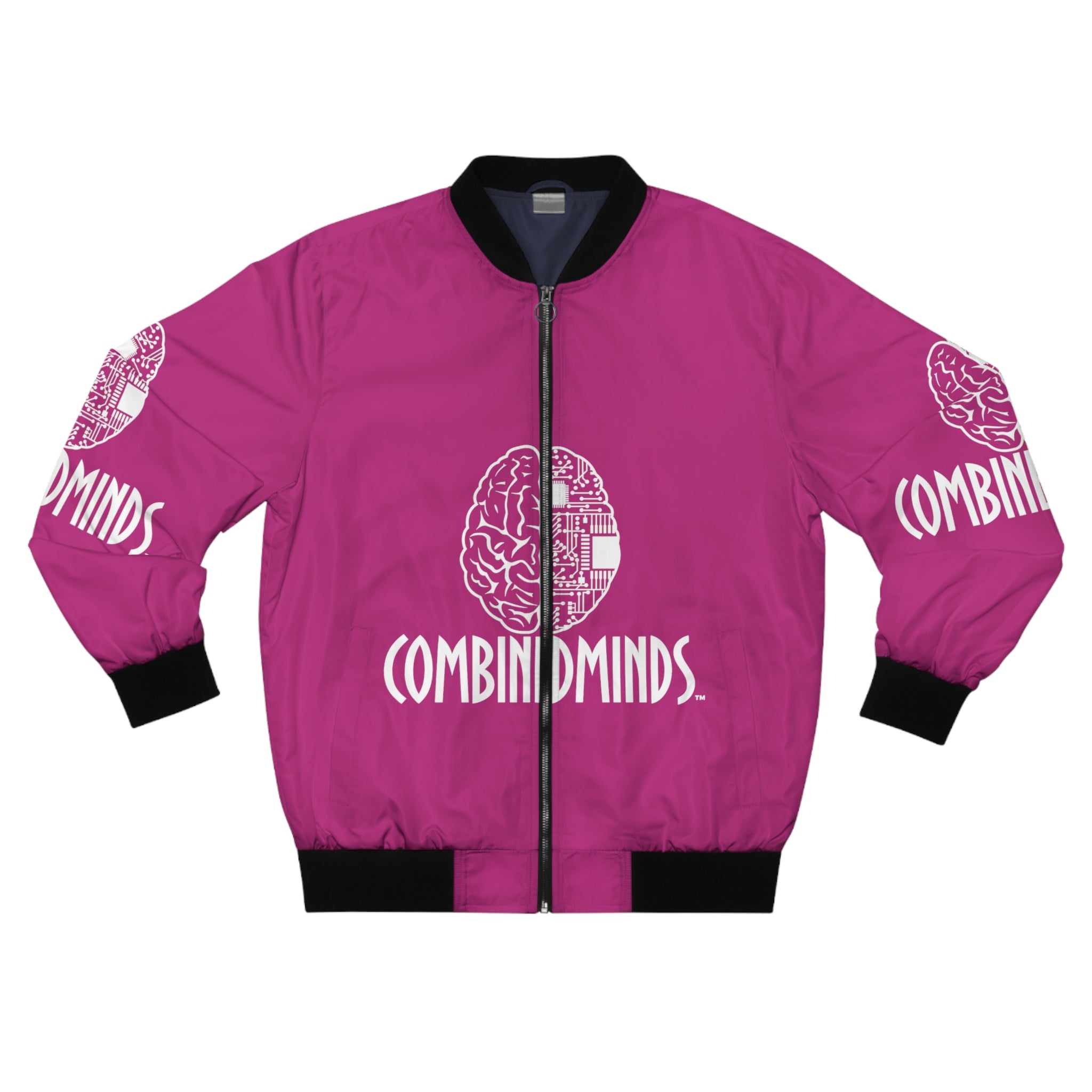 CombinedMinds Bomber Jacket - Pink/White Logo