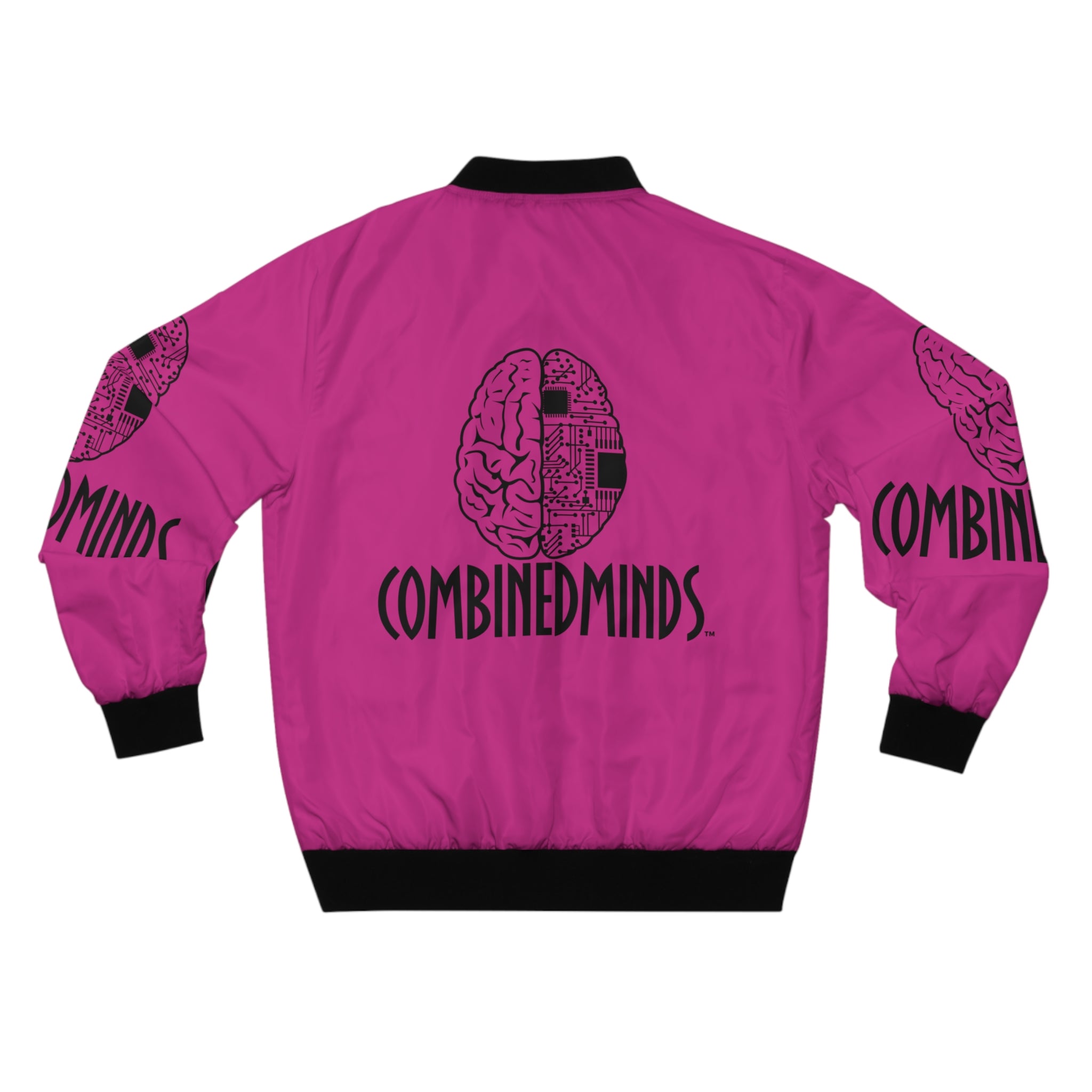 CombinedMinds Bomber Jacket - Pink/Black Logo