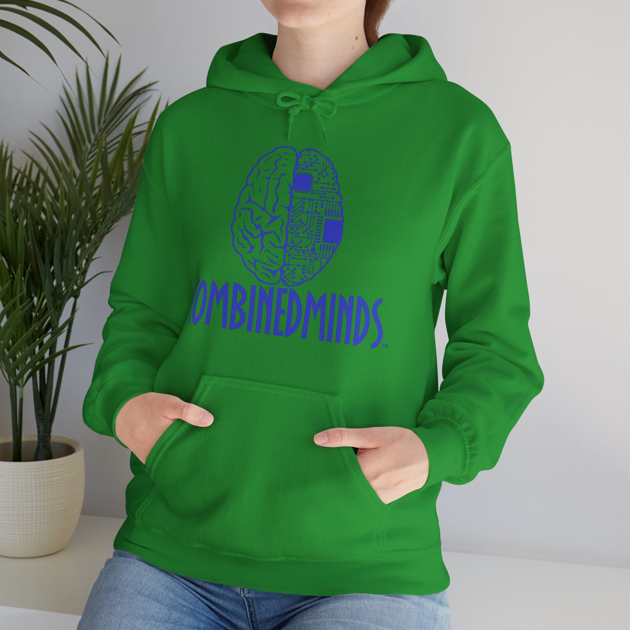 CombinedMinds Unisex Heavy Blend Hooded Sweatshirt-Royal Logo