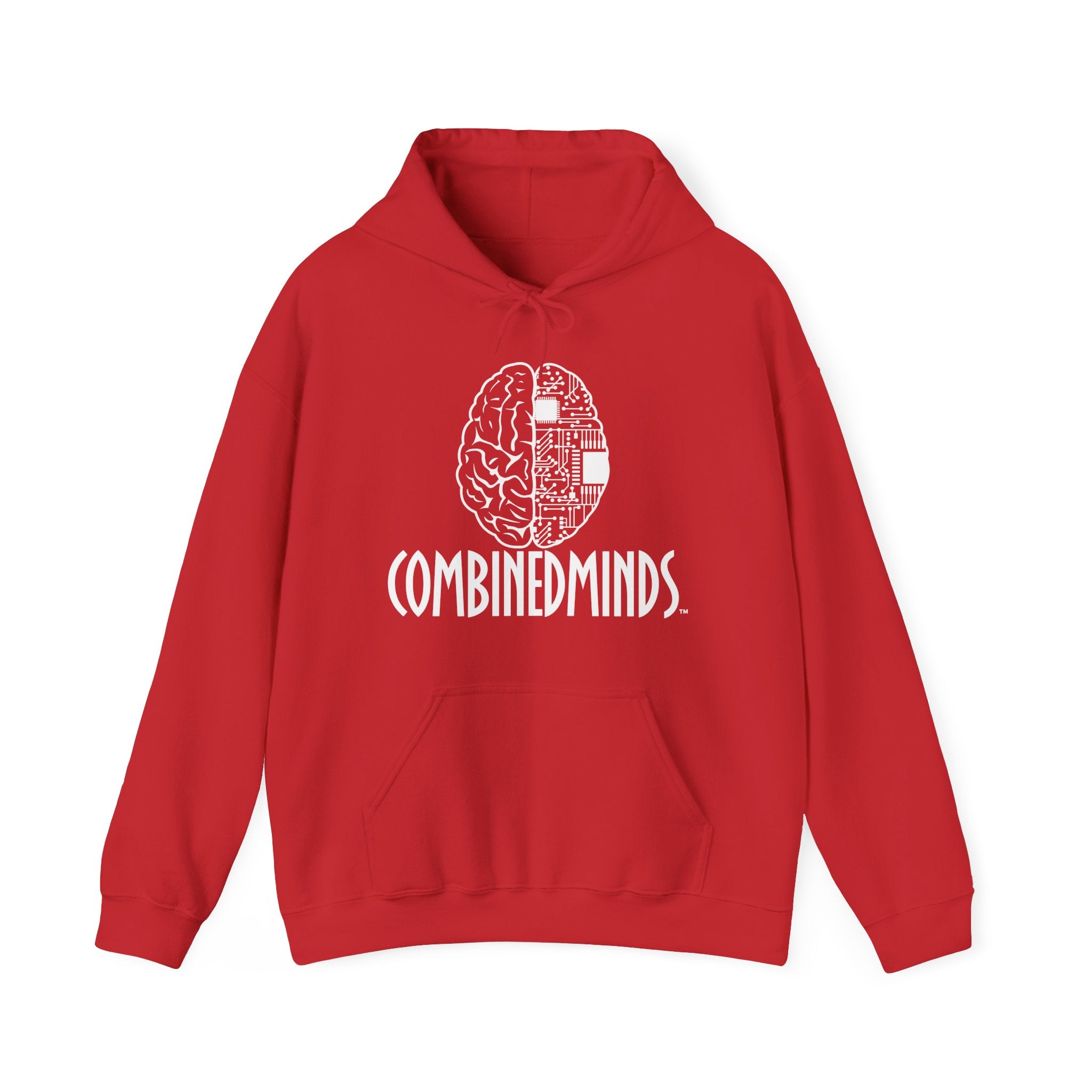 CombinedMinds Unisex Heavy Blend Hooded Sweatshirt - White Logo