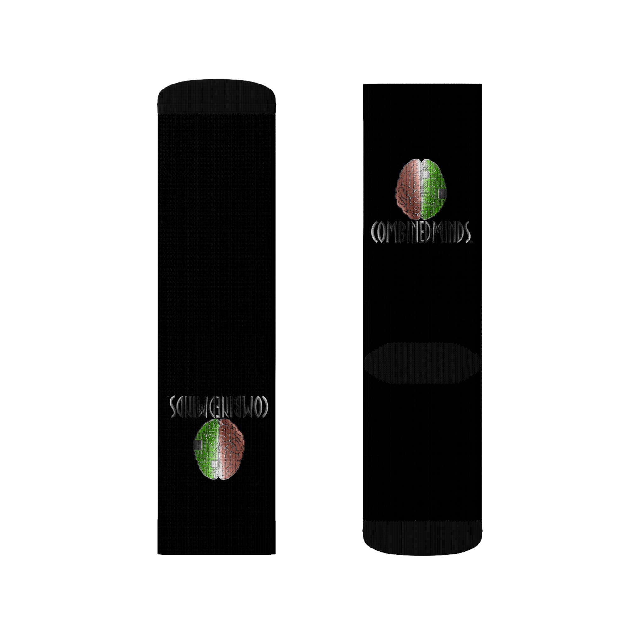 CombinedMinds Sublimation Socks - Black Color Logo