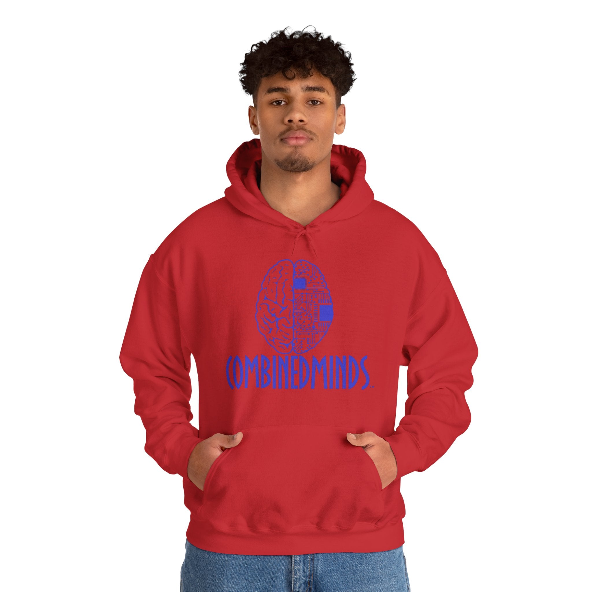 CombinedMinds Unisex Heavy Blend Hooded Sweatshirt-Royal Logo