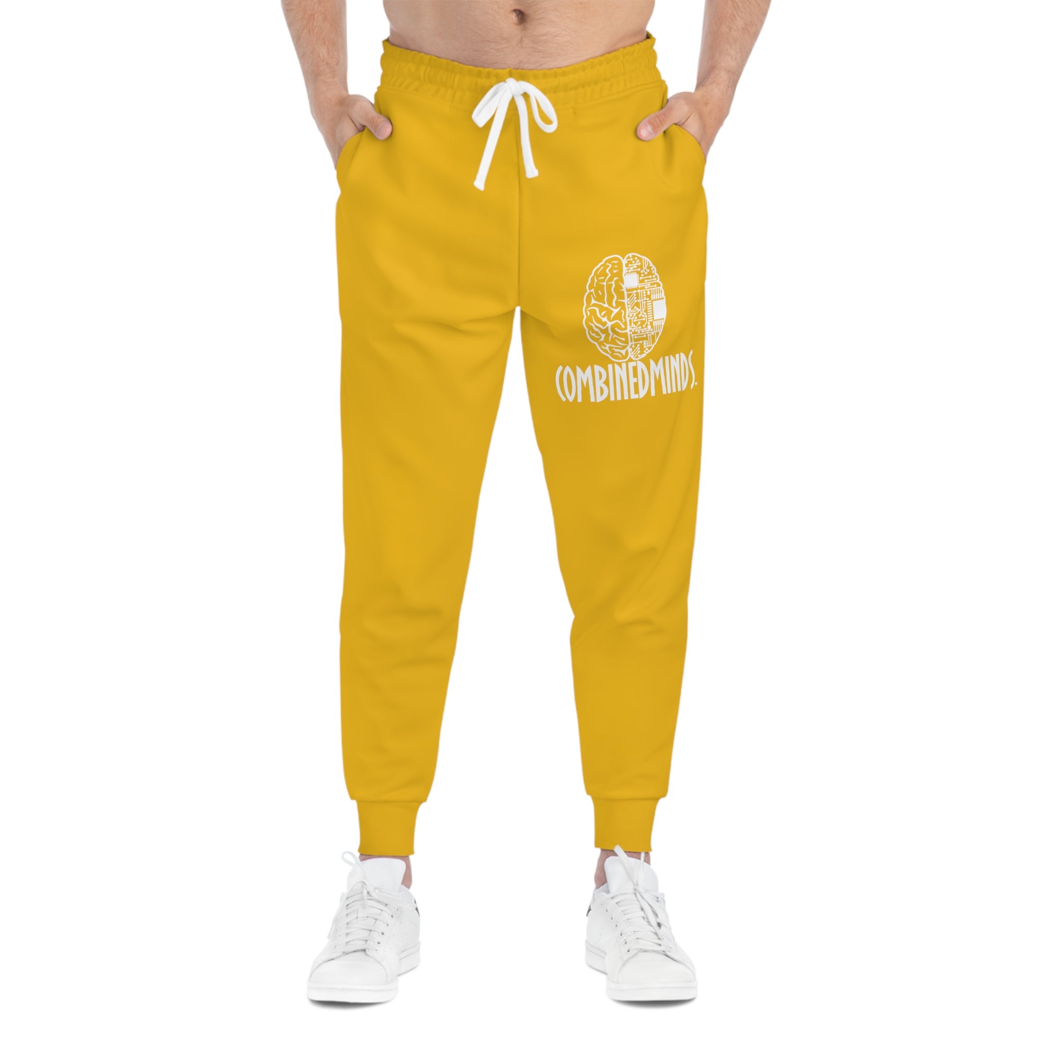 CombinedMinds Athletic Joggers Yellow/White Logo