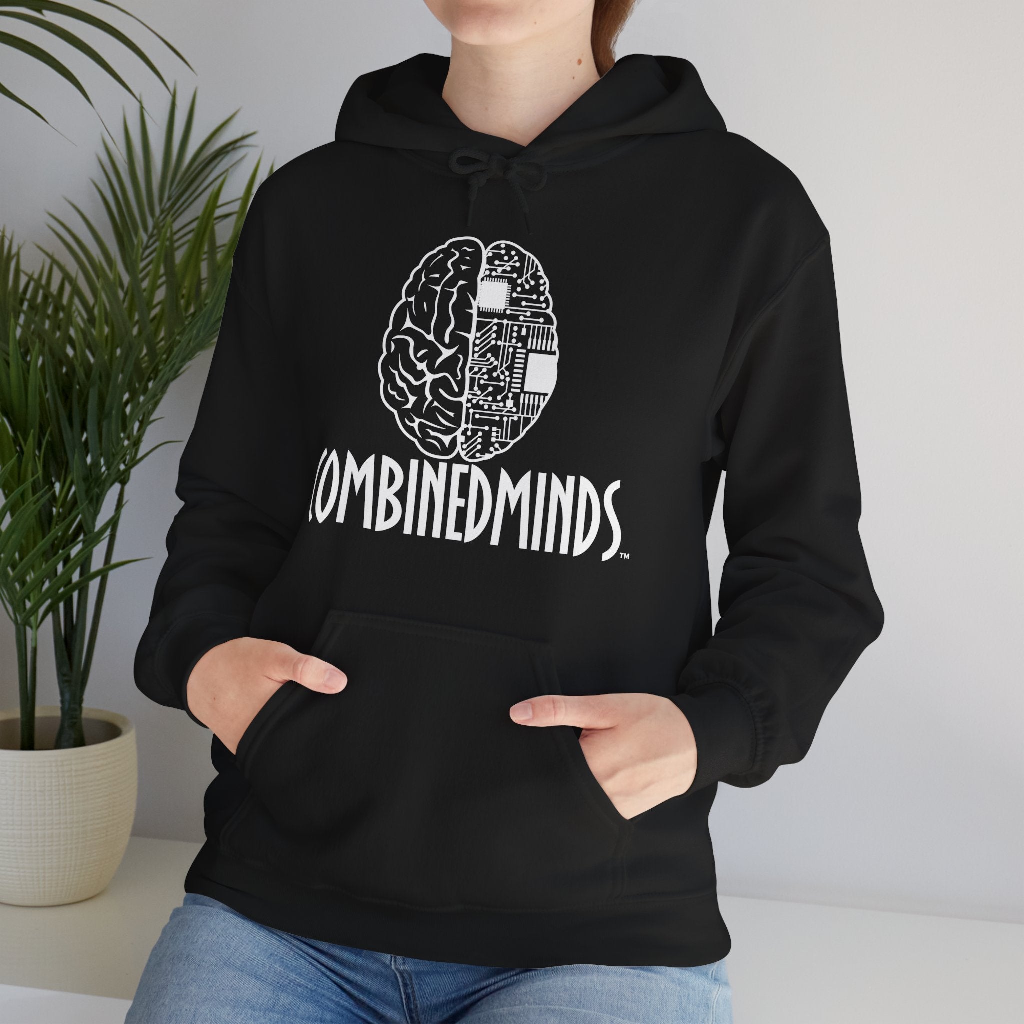 CombinedMinds Unisex Heavy Blend Hooded Sweatshirt-Royal Logo