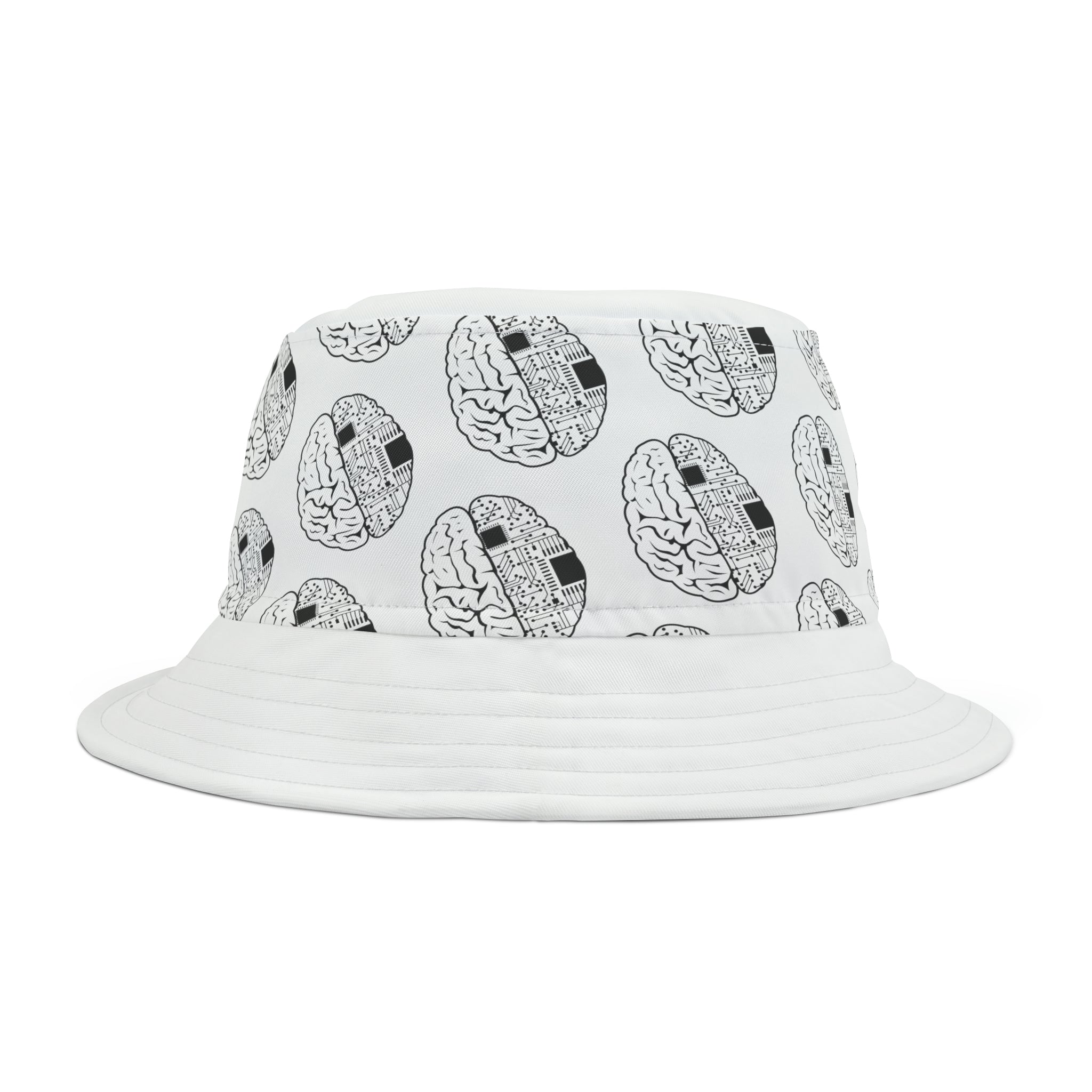 CombinedMinds Bucket Hat - White/Black Logo