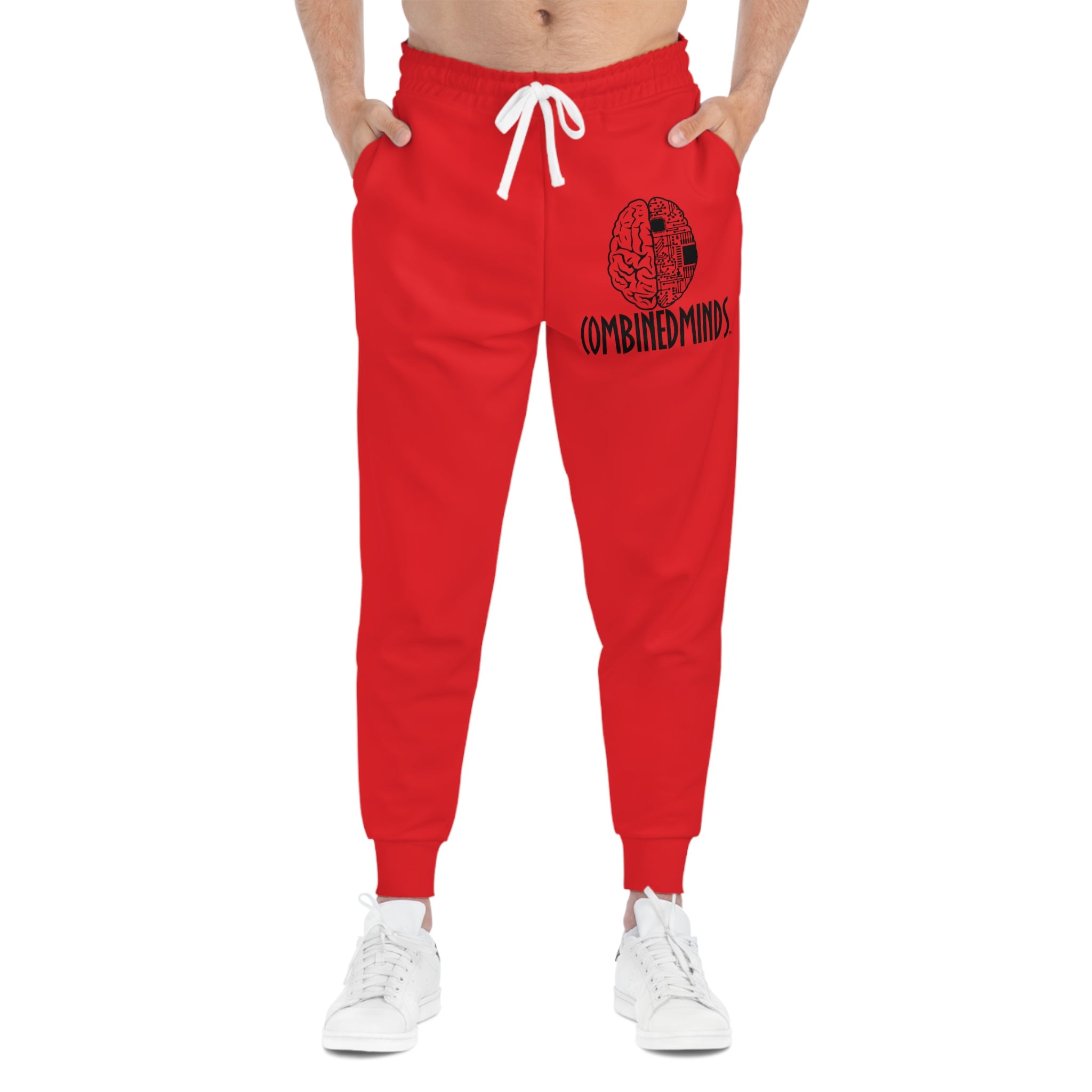 CombinedMinds Athletic Joggers Red/Black Logo