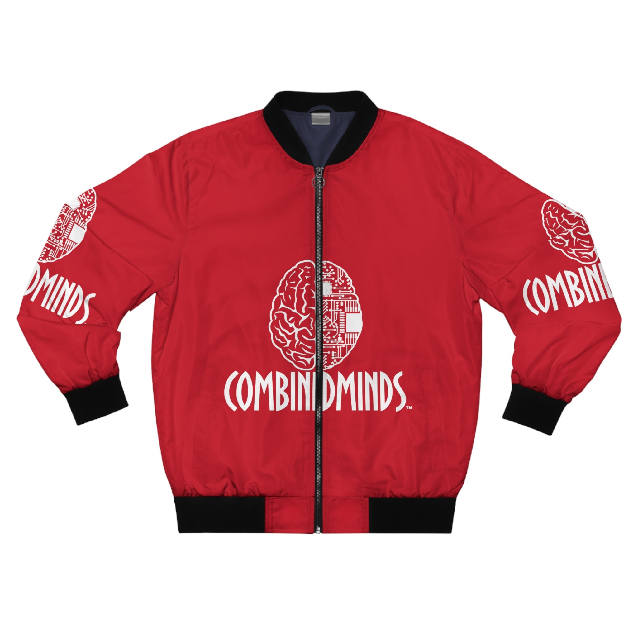 CombinedMinds Bomber Jacket - Red/White Logo